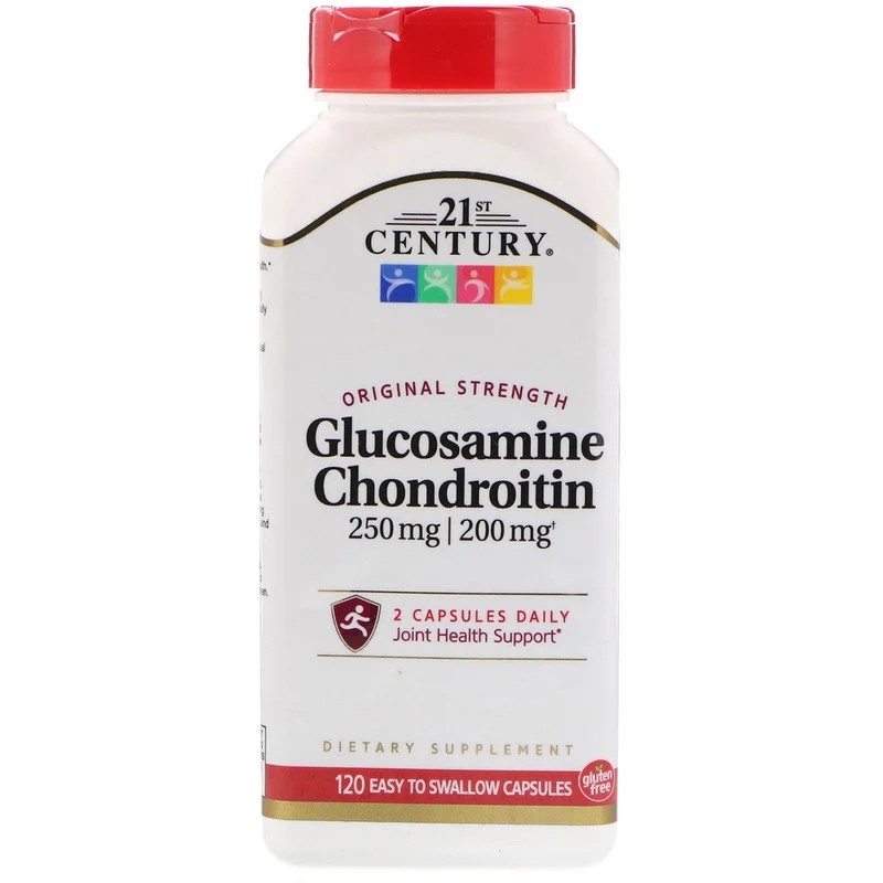 

Натуральная добавка 21st Century Glucosamine 250 мг Chondroitin 200 мг Original Strength 120 капсул