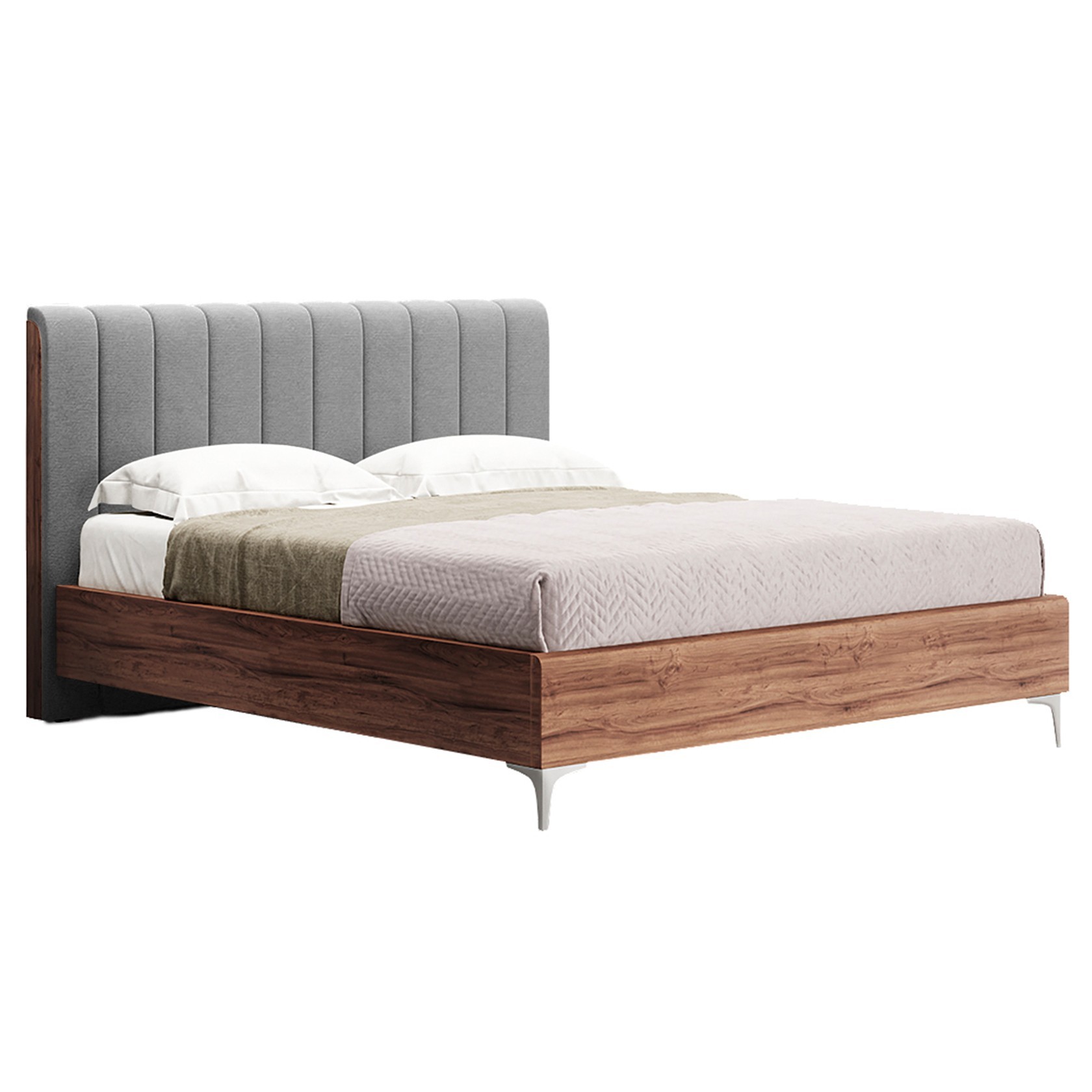 

Кровать Прага модерн (Green Sofa) Серая + Коричневая 200х200 см 381151_50