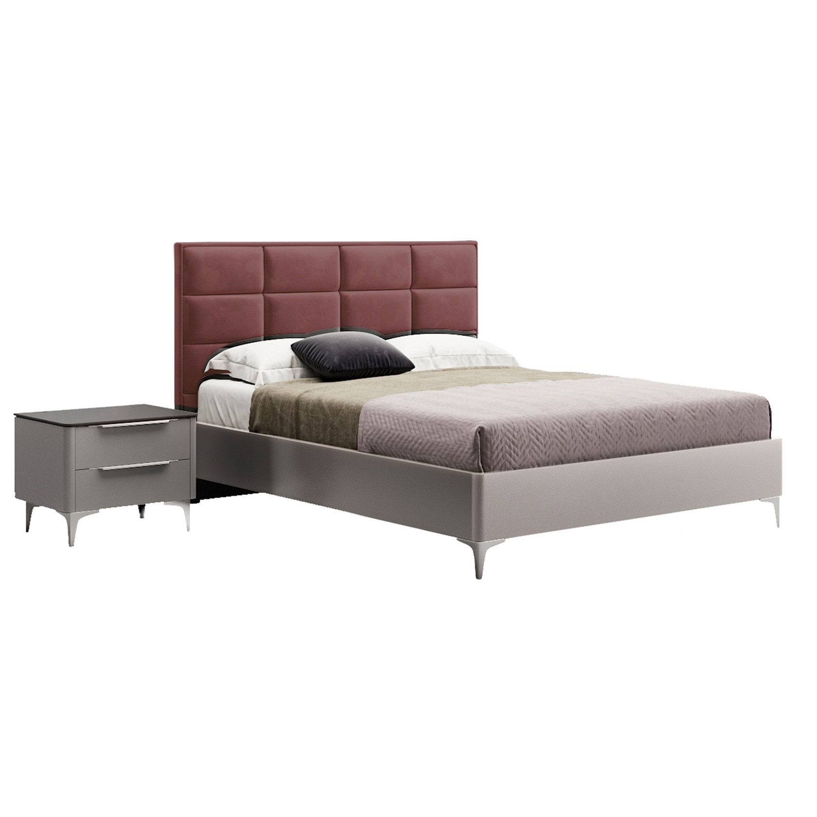 

Кровать Детройт-2 модерн (Green Sofa) Серая + Красная 180х200 см 381152_34