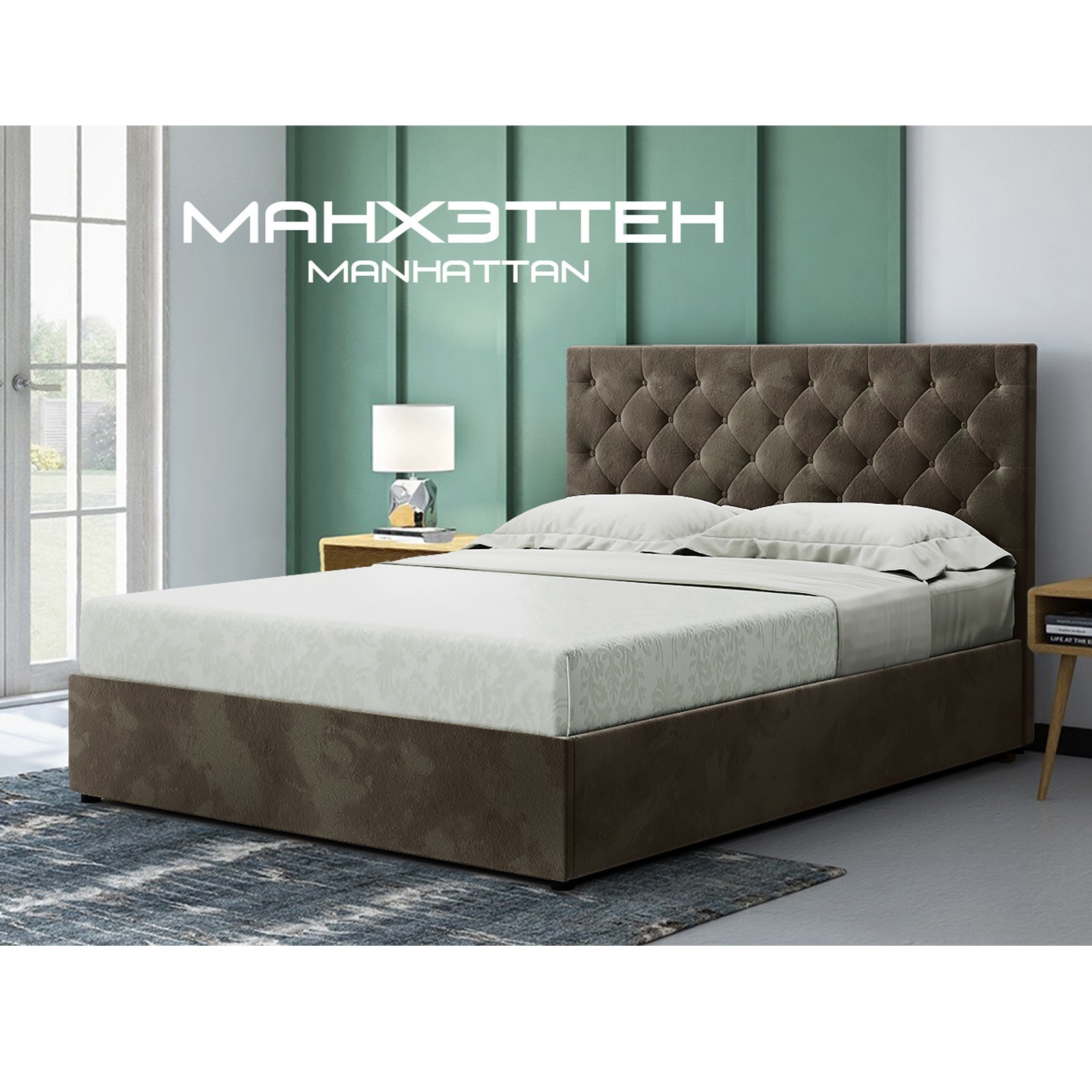 

Кровать Манхэттен Глейд (Green Sofa) Коричневая 120х200 см 381119_13
