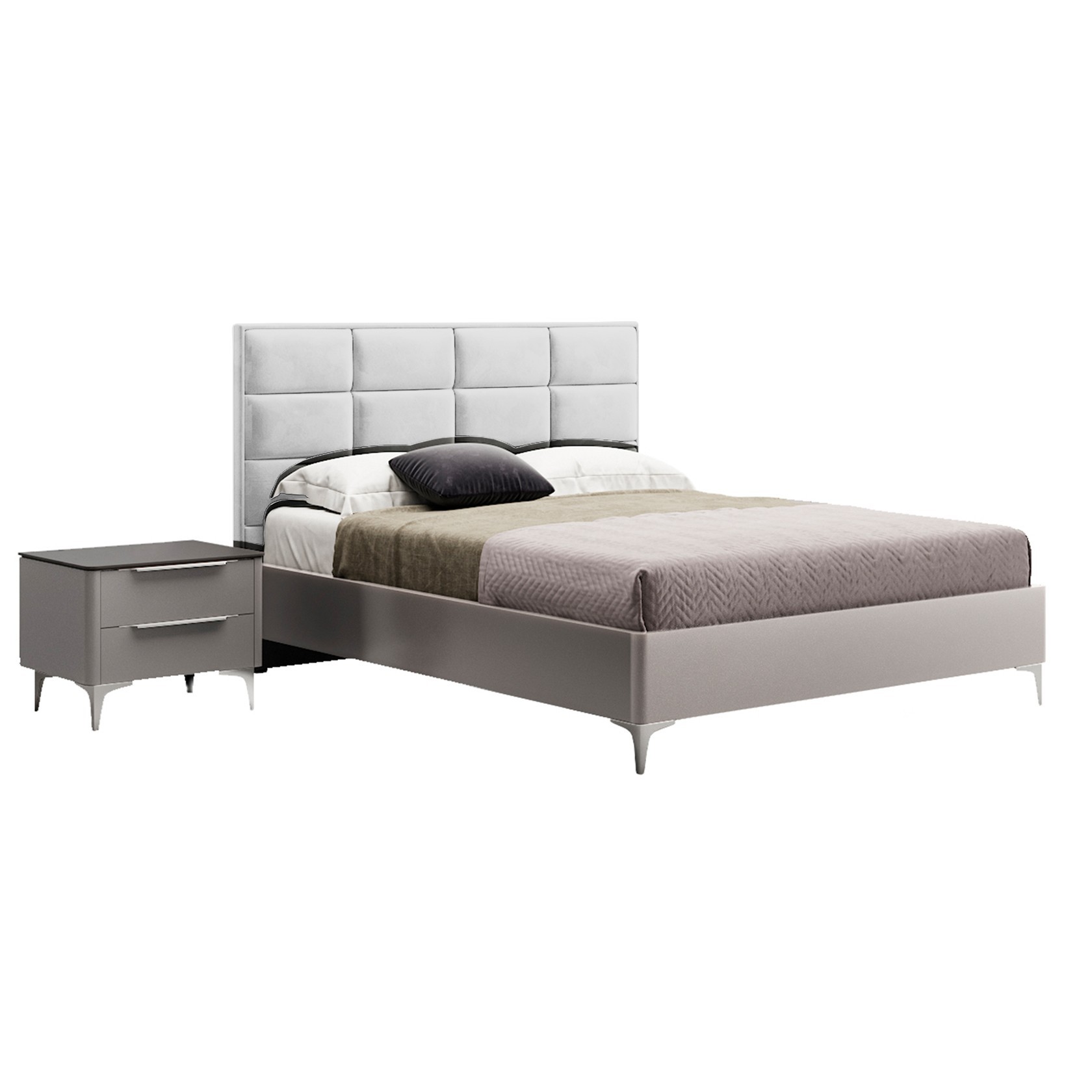 

Кровать Детройт-2 модерн (Green Sofa) Серая + Белая 120х200 см 381152_11