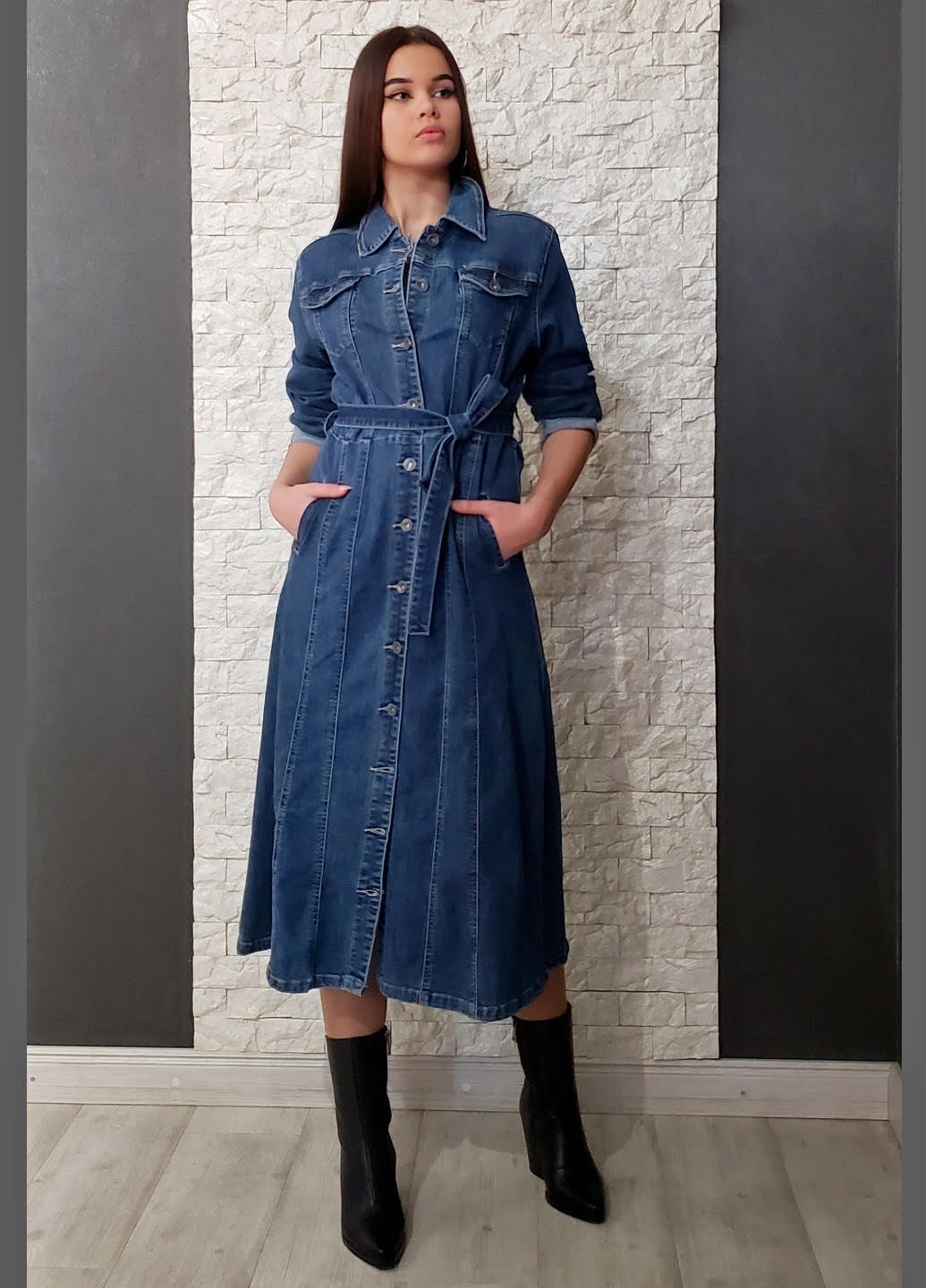 

Платье Jean Louis Francois 39-2071 M-L синий