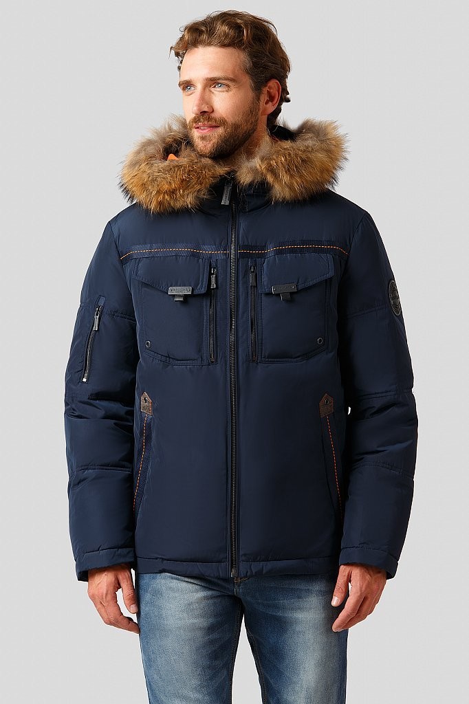 

Зимняя куртка Finn Flare W18-22040-101  Темно-синяя, Зимняя куртка Finn Flare W18-22040-101 M Темно-синяя