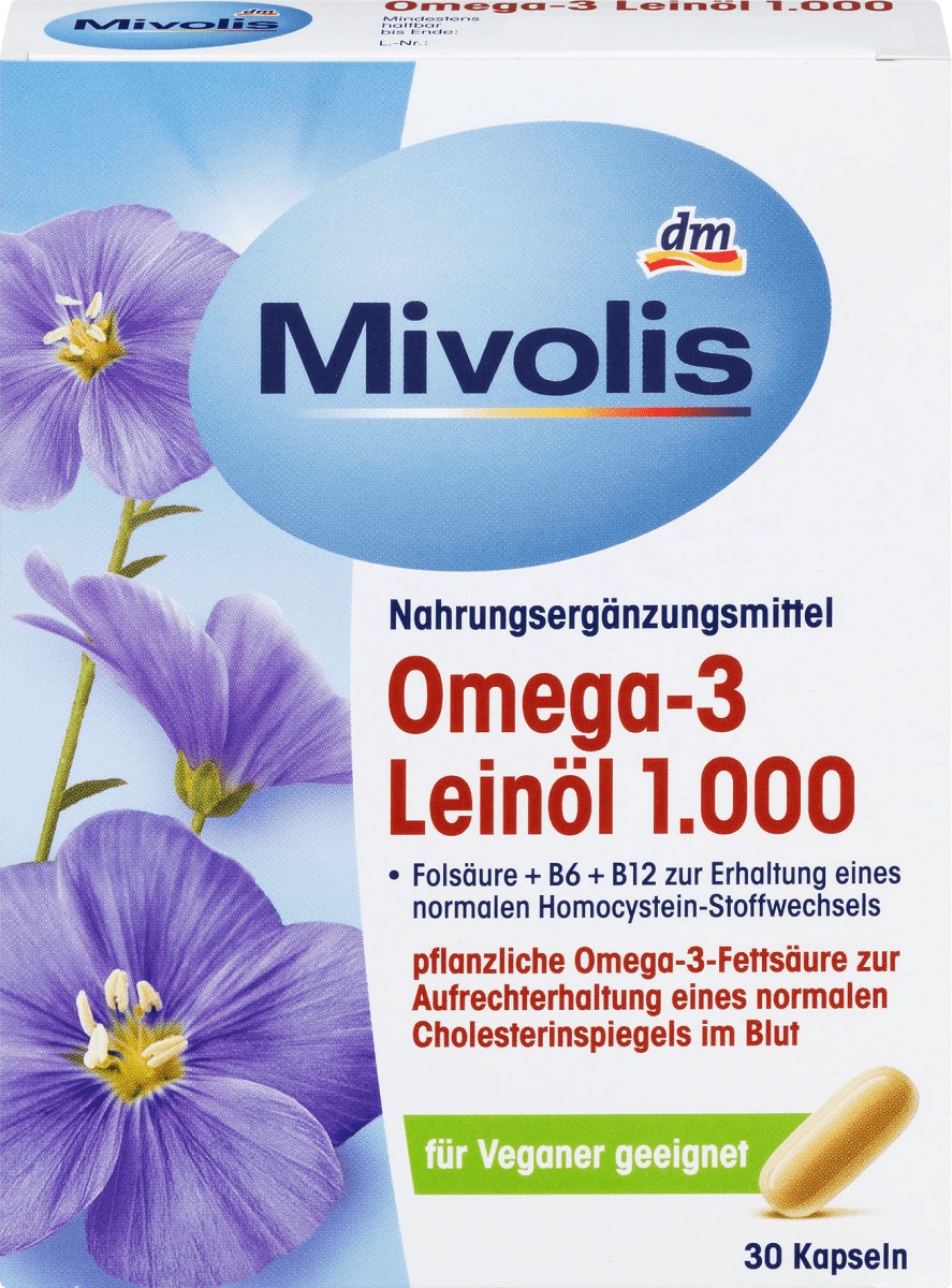 

Комплекс Mivolis Omega - 3 Leinöl 1.000 30 капсул