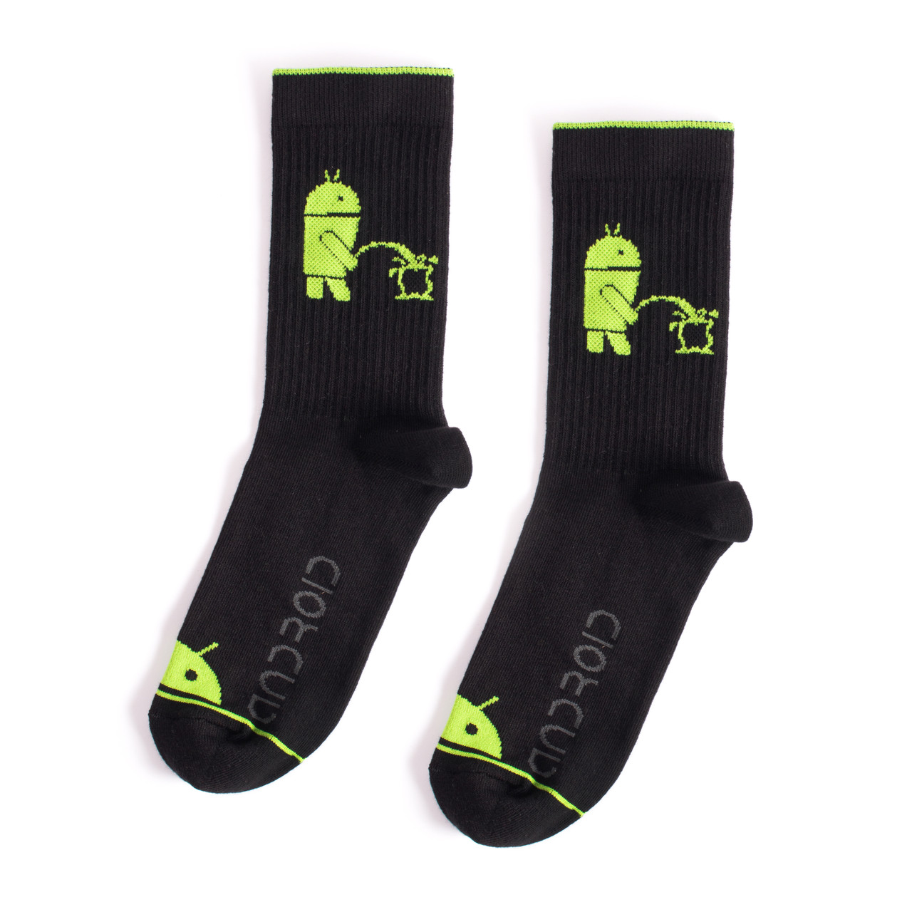 

Носки из высококачественного хлопка с оригинальным принтом "Android" 36-40 Maybel (3594)