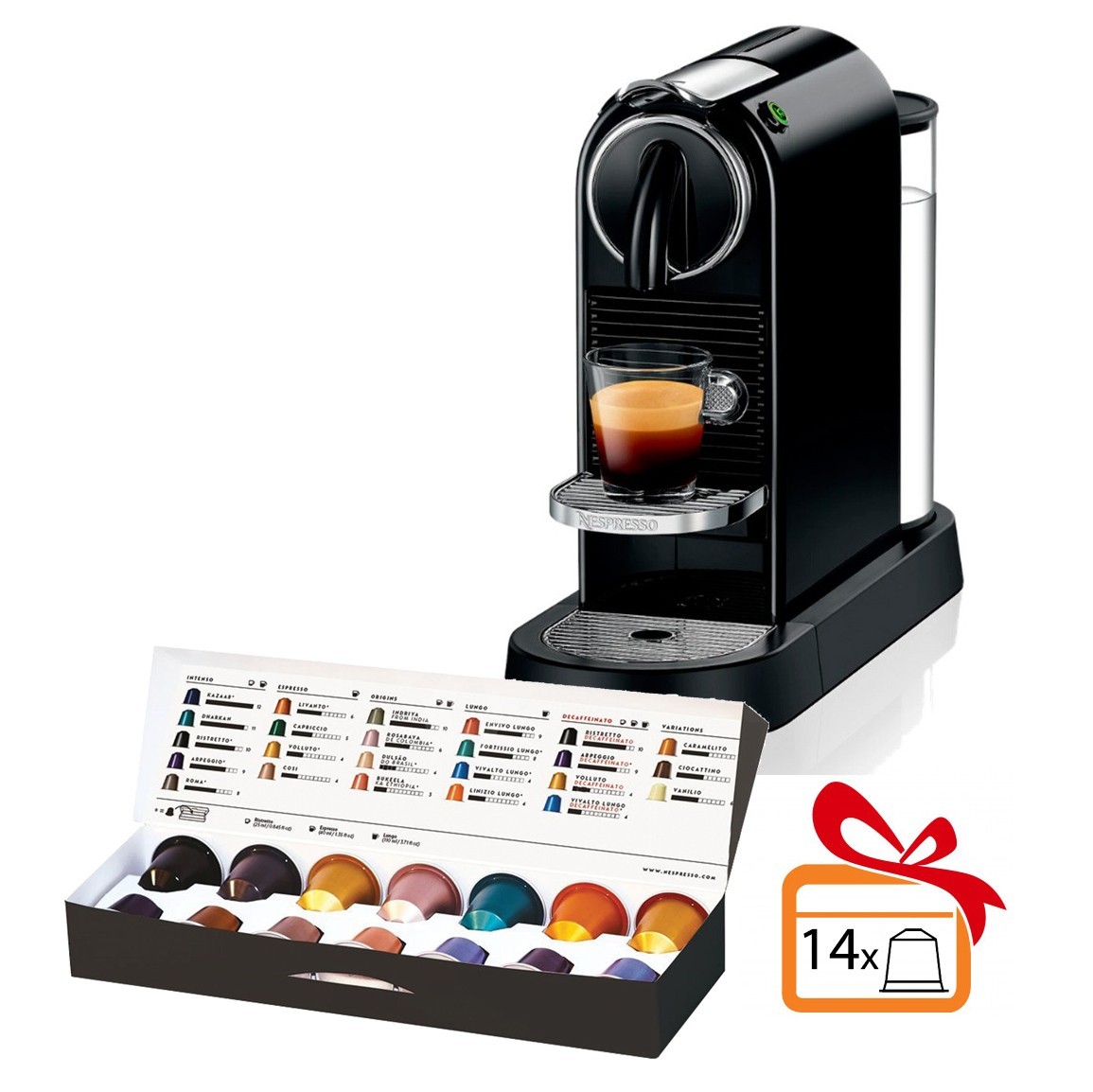 Капсульная кофемашина Nespresso Citiz Limousine Black D113/EN167 и ...