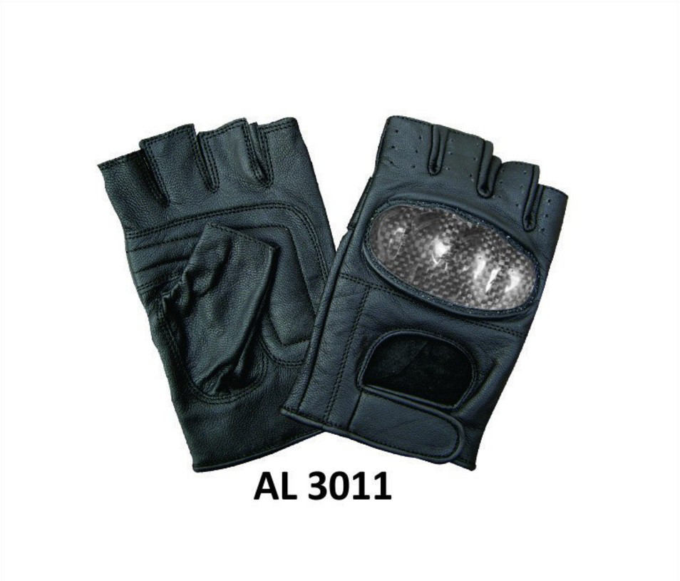 

Перчатки кожаные All State Leather беспалые с карбоновой защитой (AL3011_ М) размер M
