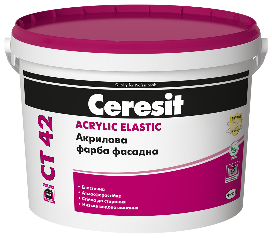 

Краска акриловая фасадная Ceresit СТ 42 База 10л
