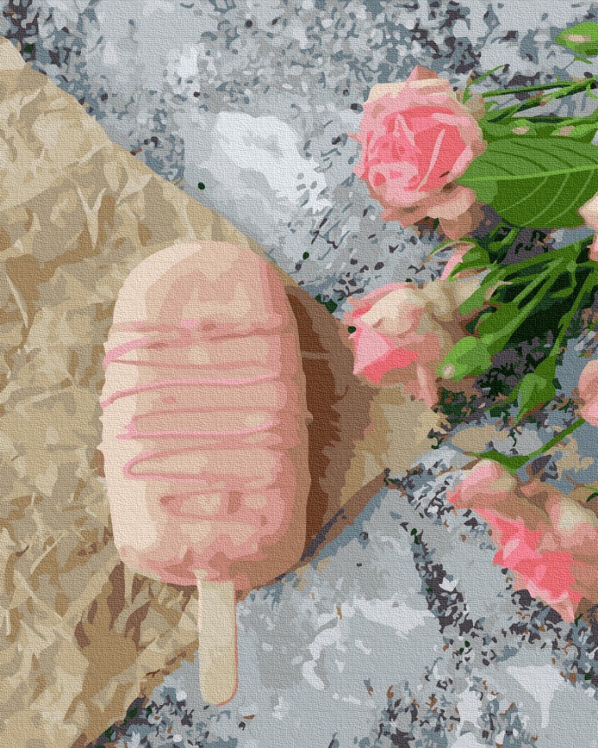 

Картина по номерам "Розовое мороженое" Brushme 40х50 см 000152671