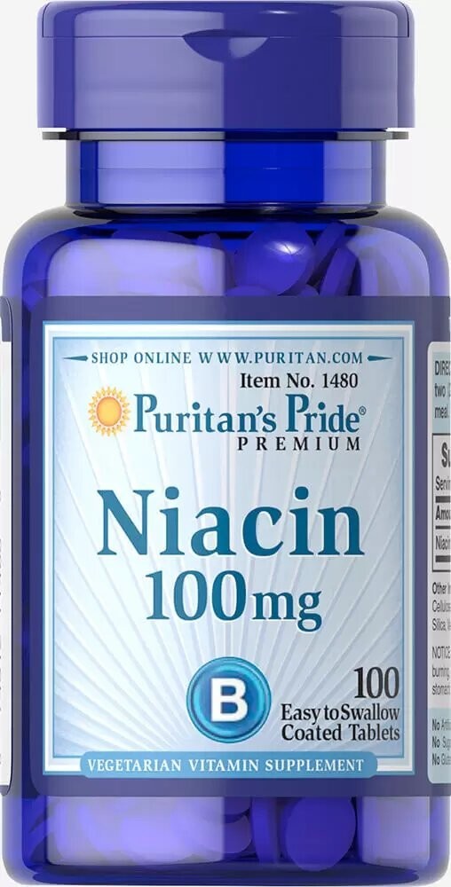 

Витамин Puritan Niacin 100 mg