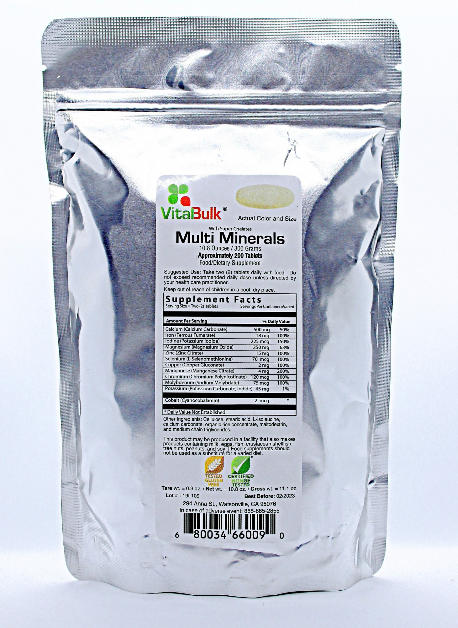 

Витамин VitaBulk Multi Minerals 200 Tablet