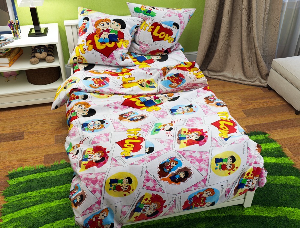 

Комплект постельного белья Milana Love is евро 195х215 см