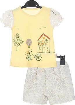 

Костюм (футболка + шорти) Flexi жовтий з сірим 216080-04-86