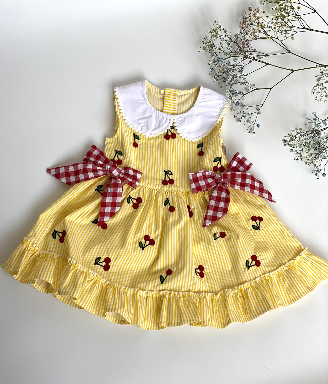 

Платье хлопковое для девочки с чудными сочными черешеньками 2-5 лет. 104