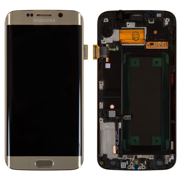 

Дисплей для Samsung G925F Galaxy S6 EDGE золотистий із сенсорним екраном з рамкою оригінал переклеєне скло