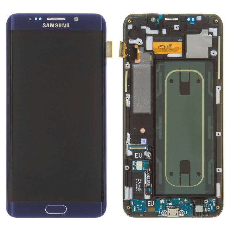 

Дисплей для Samsung G928 Galaxy S6 EDGE Plus синій із сенсорним екраном з рамкою оригінал переклеєне скло