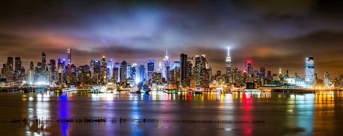 

Фотообои Панорамные 'Ночной город' (3127) , Иней