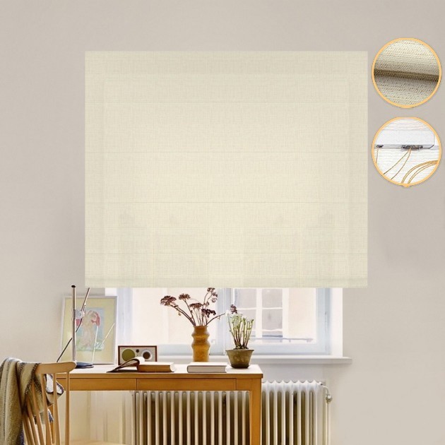 

Римские шторы DECOLIV Рогожка Premium СкайЛайн песочный 40*170 см