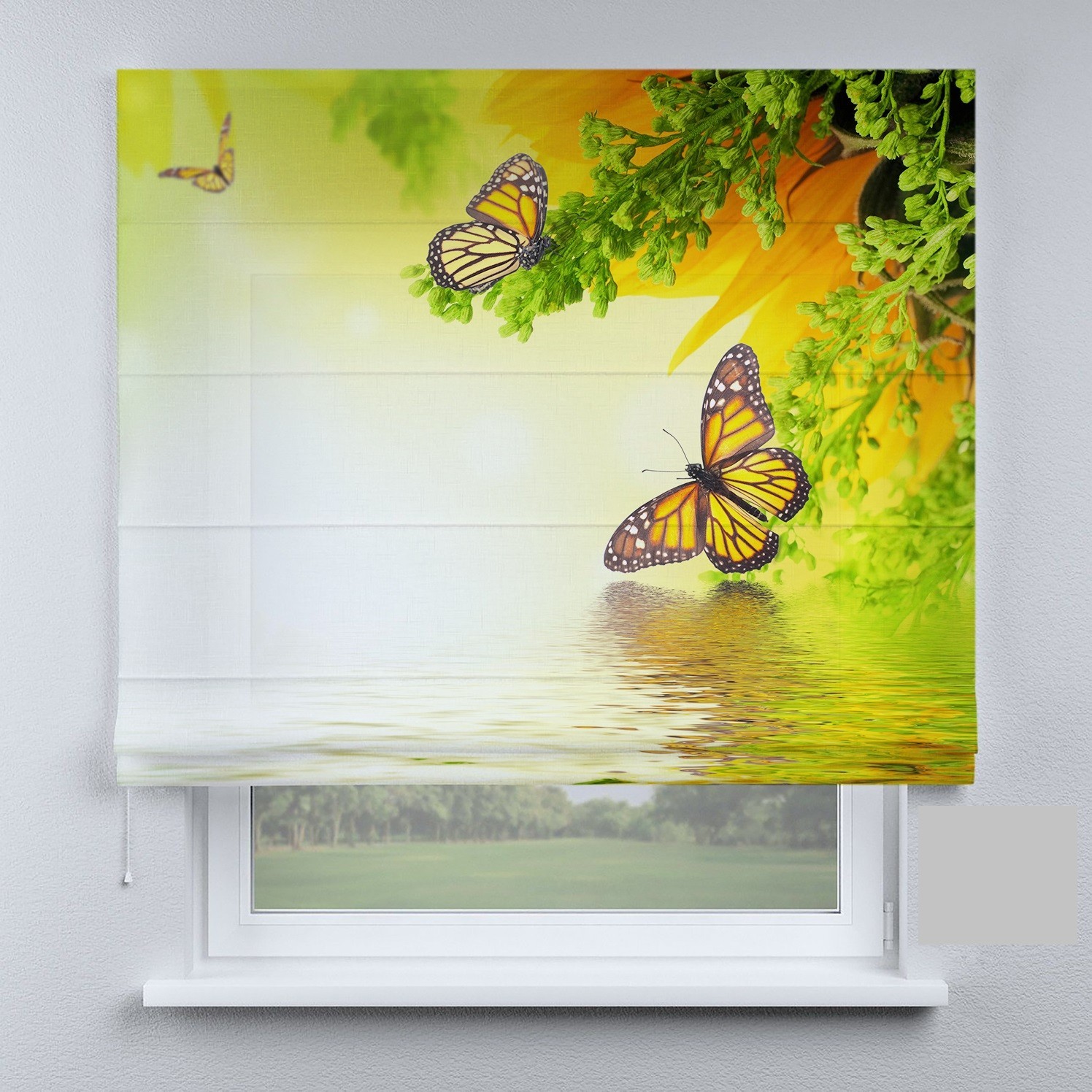 

Римские шторы DECOLIV бабочки на ветках 150*170 см