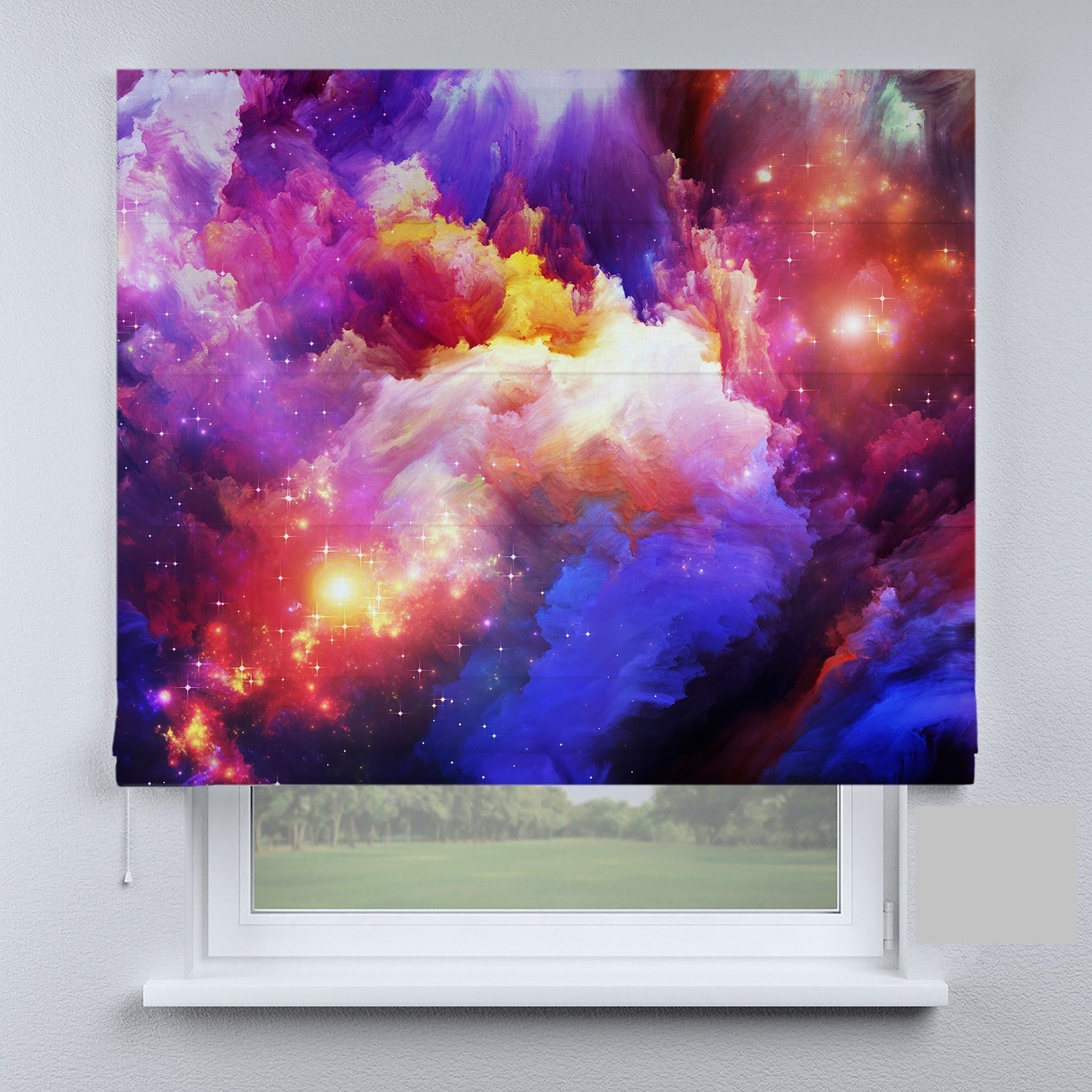 

Римские шторы DECOLIV разноцветные краски 40*170 см