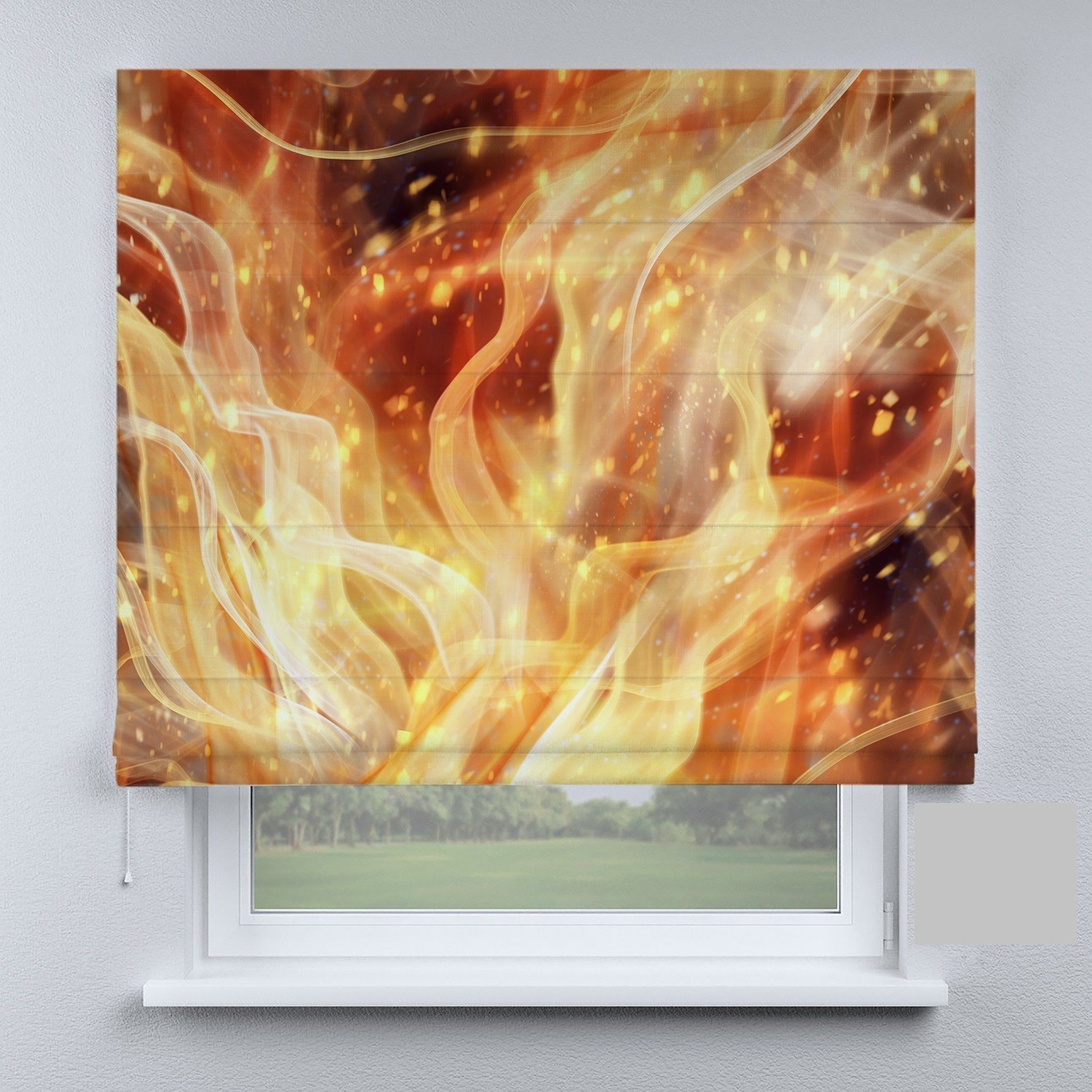 

Римские шторы DECOLIV огненная картина 80*170 см