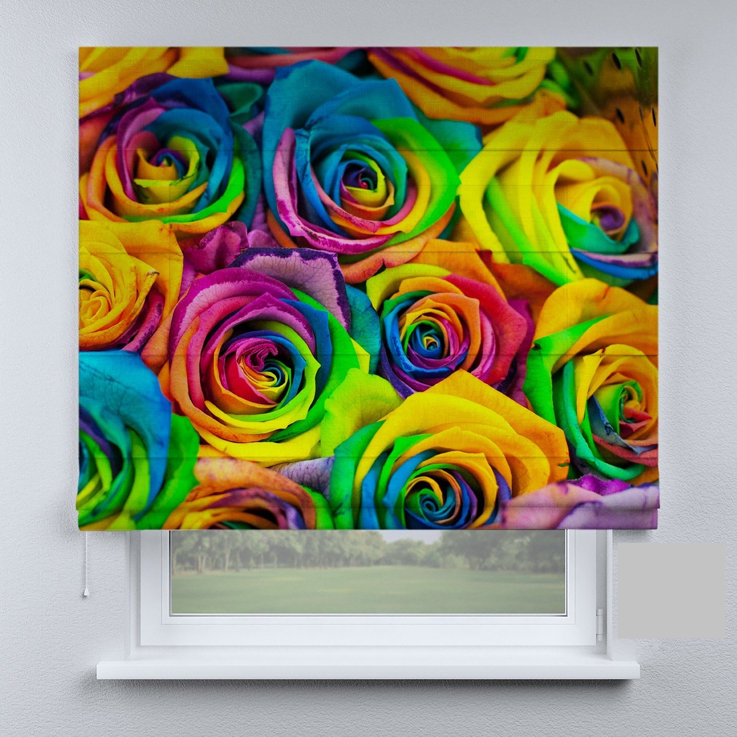 

Римские шторы DECOLIV розы разноцветные 50*170 см