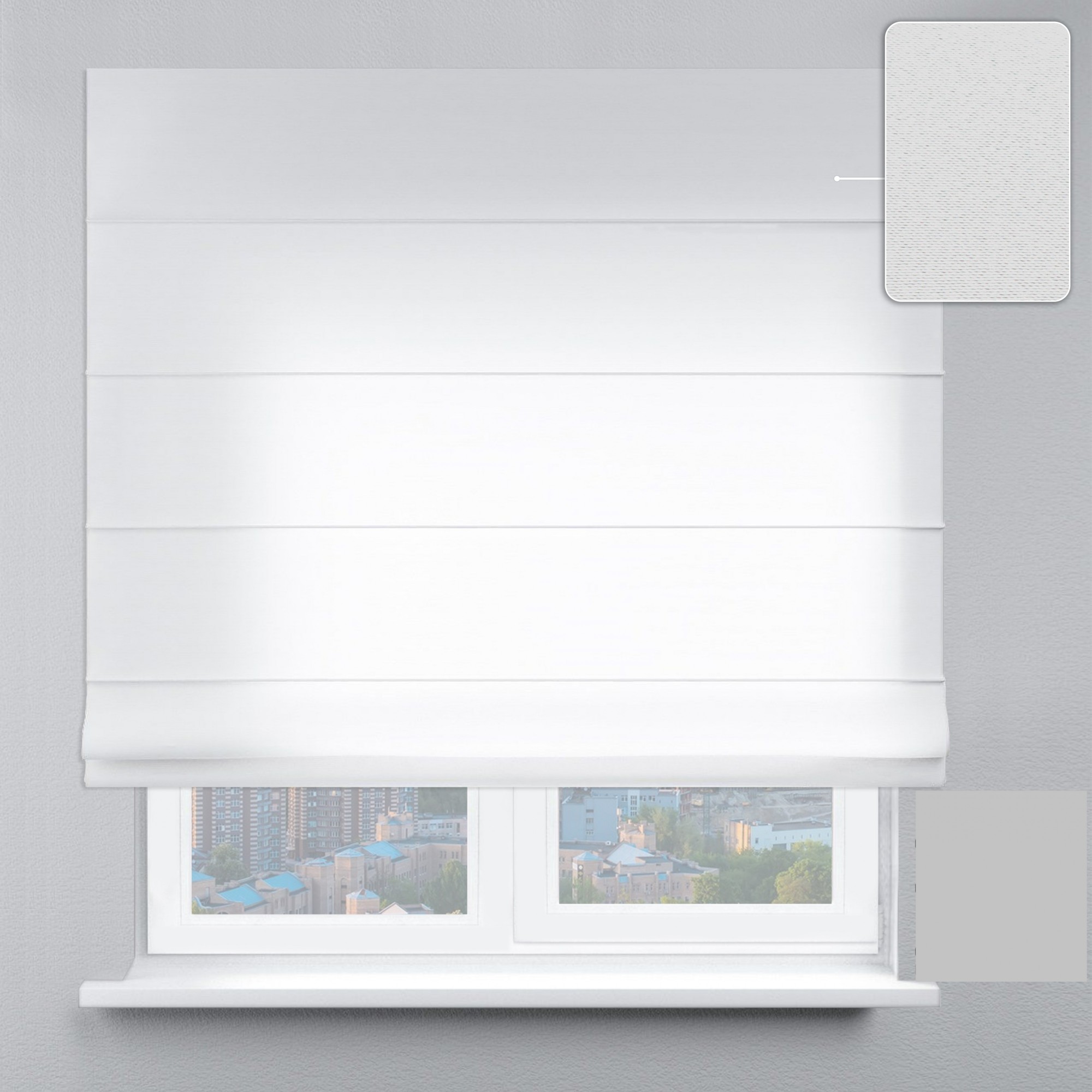 

Римские шторы DECOLIV Блэкаут Нова светло-серый 40*170 см