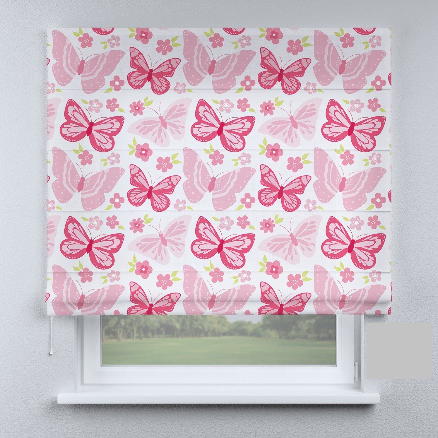 

Римские шторы DECOLIV розовые бабочки весенние 240*170 см