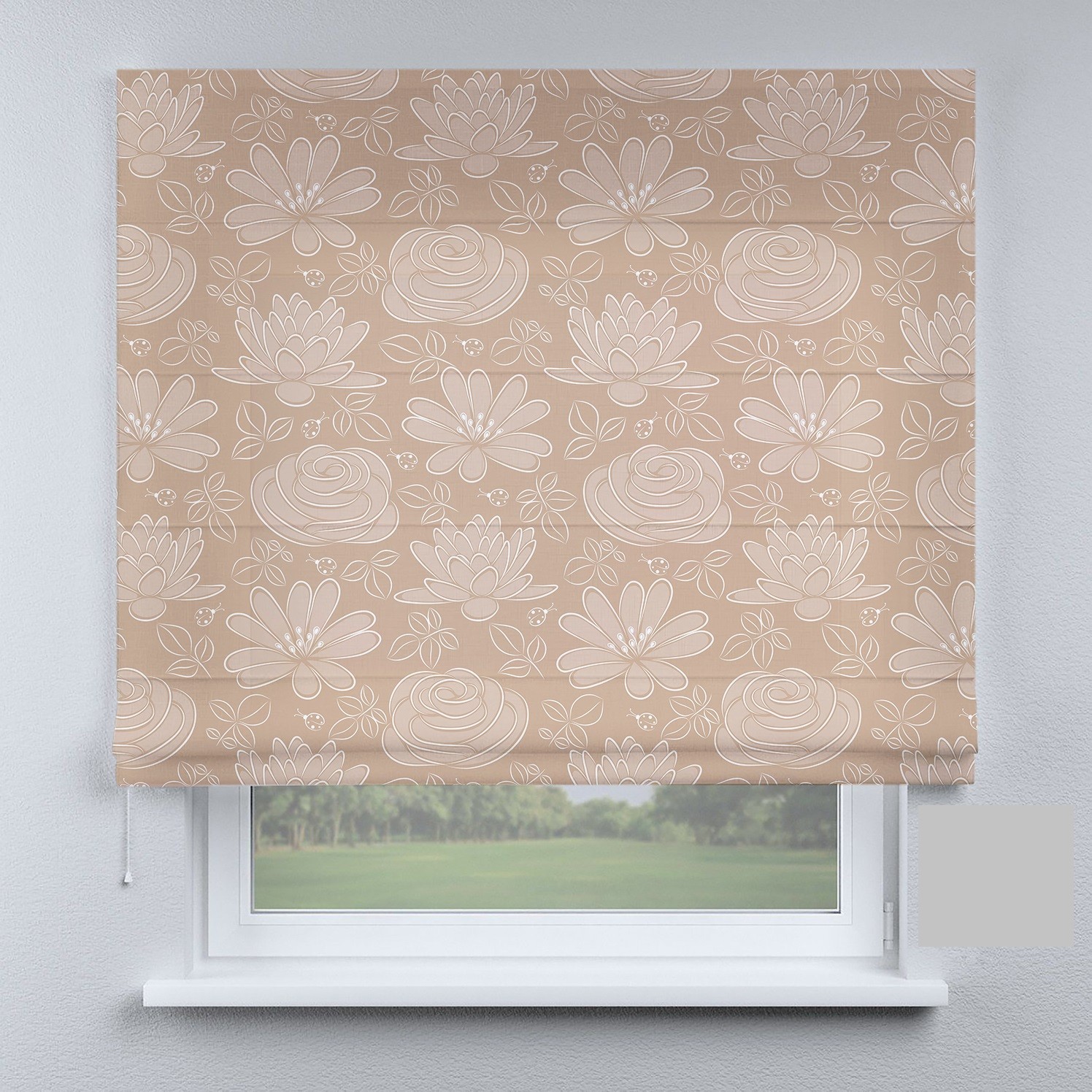 

Римские шторы DECOLIV лилии на коричневом фоне 300*170 см