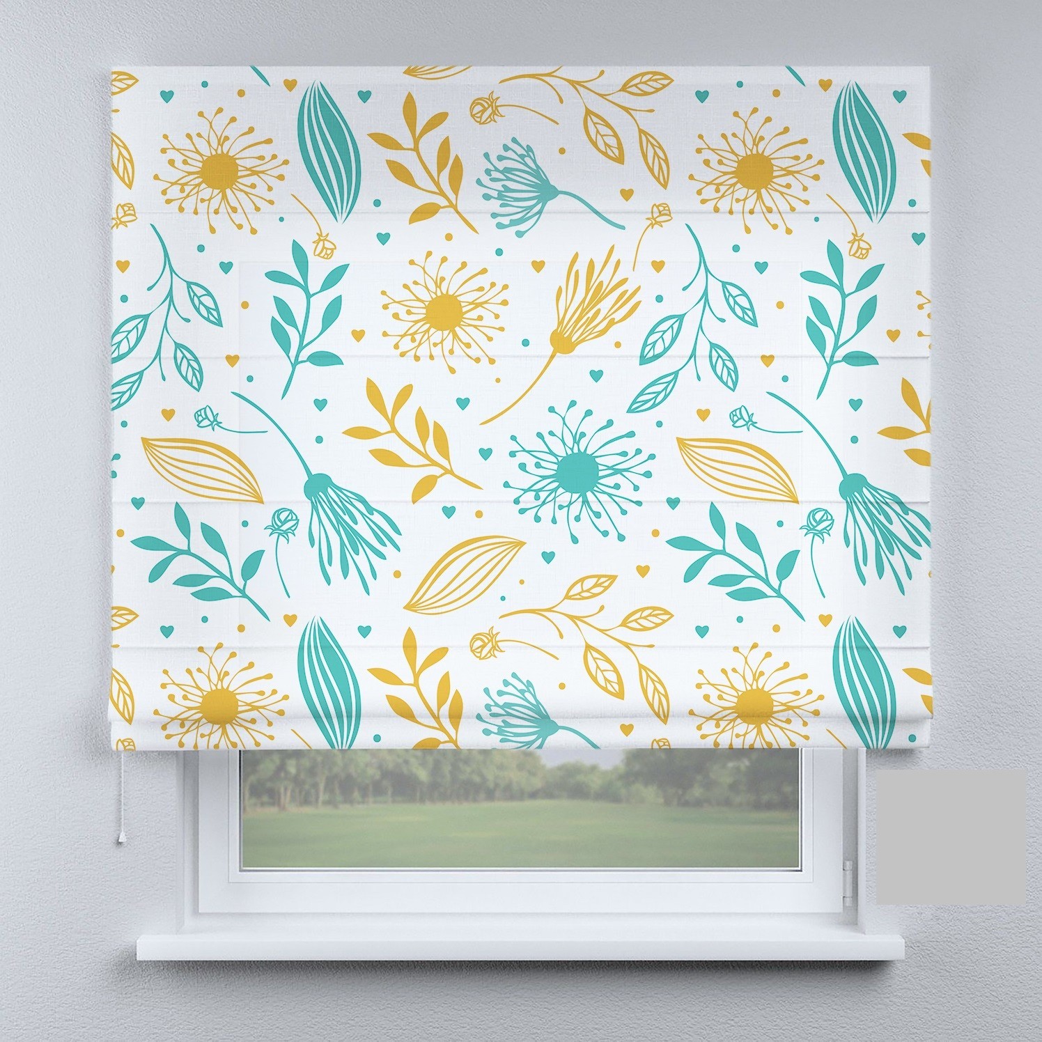 

Римские шторы DECOLIV прованс разноцветные с цветками 290*170 см