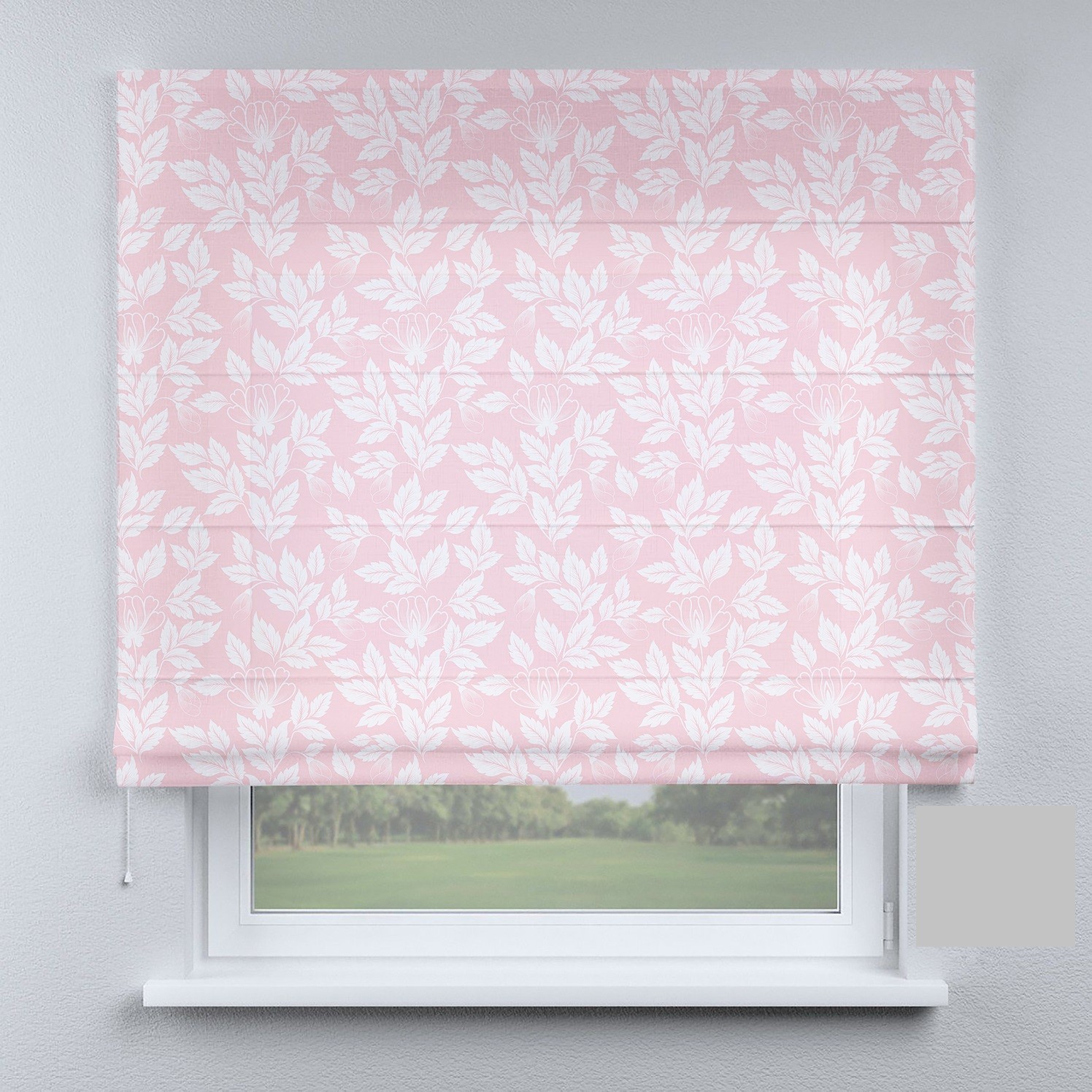 

Римские шторы DECOLIV листья на розовом фоне 160*170 см