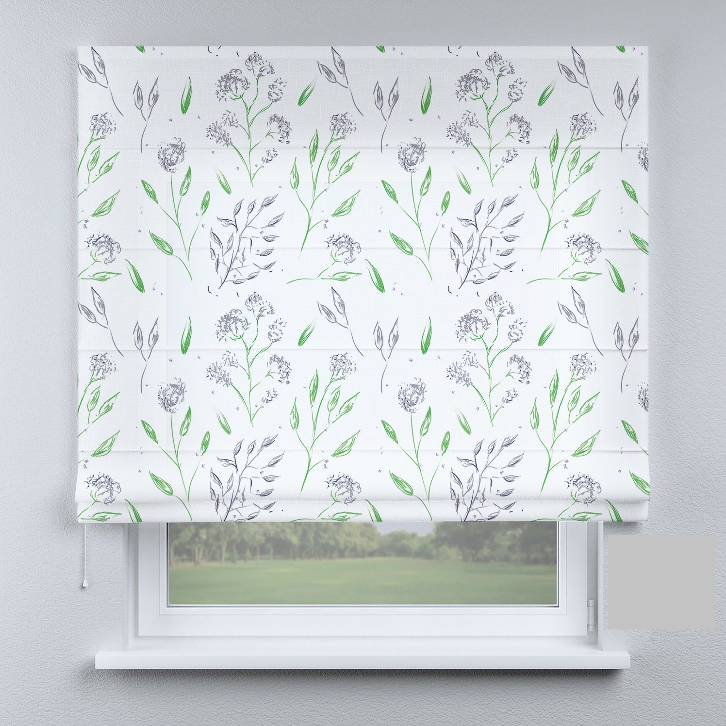 

Римские шторы DECOLIV разноцветные ветки цветов 260*170 см