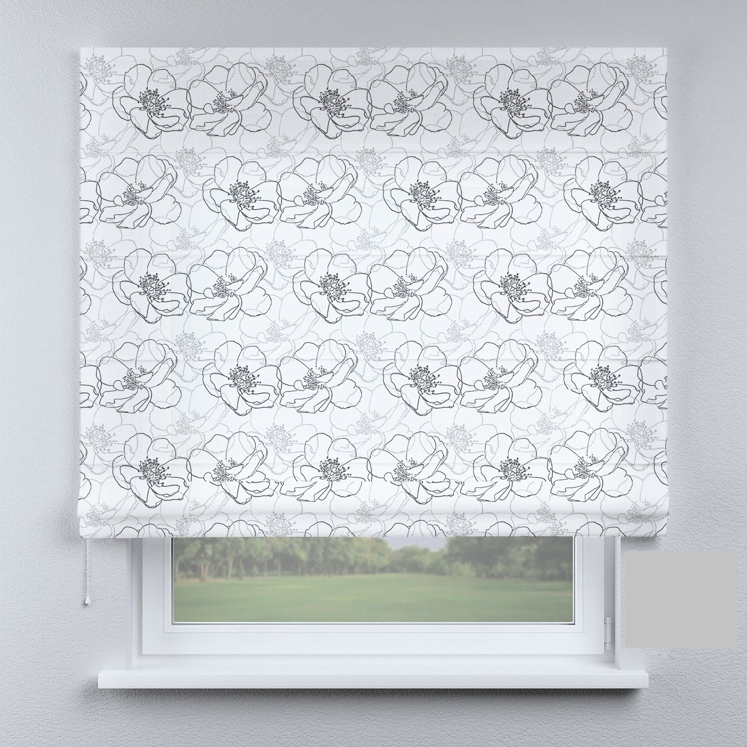 

Римские шторы DECOLIV два цветка 40*170 см