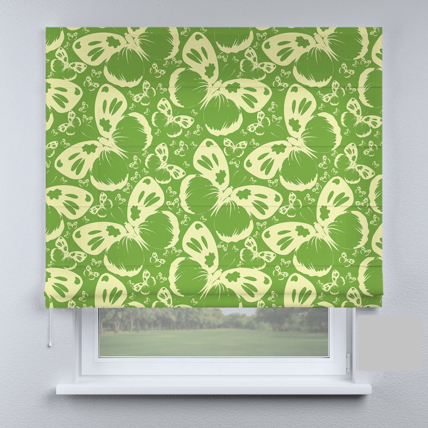 

Римские шторы DECOLIV бабочки Аполлон зеленые 260*170 см