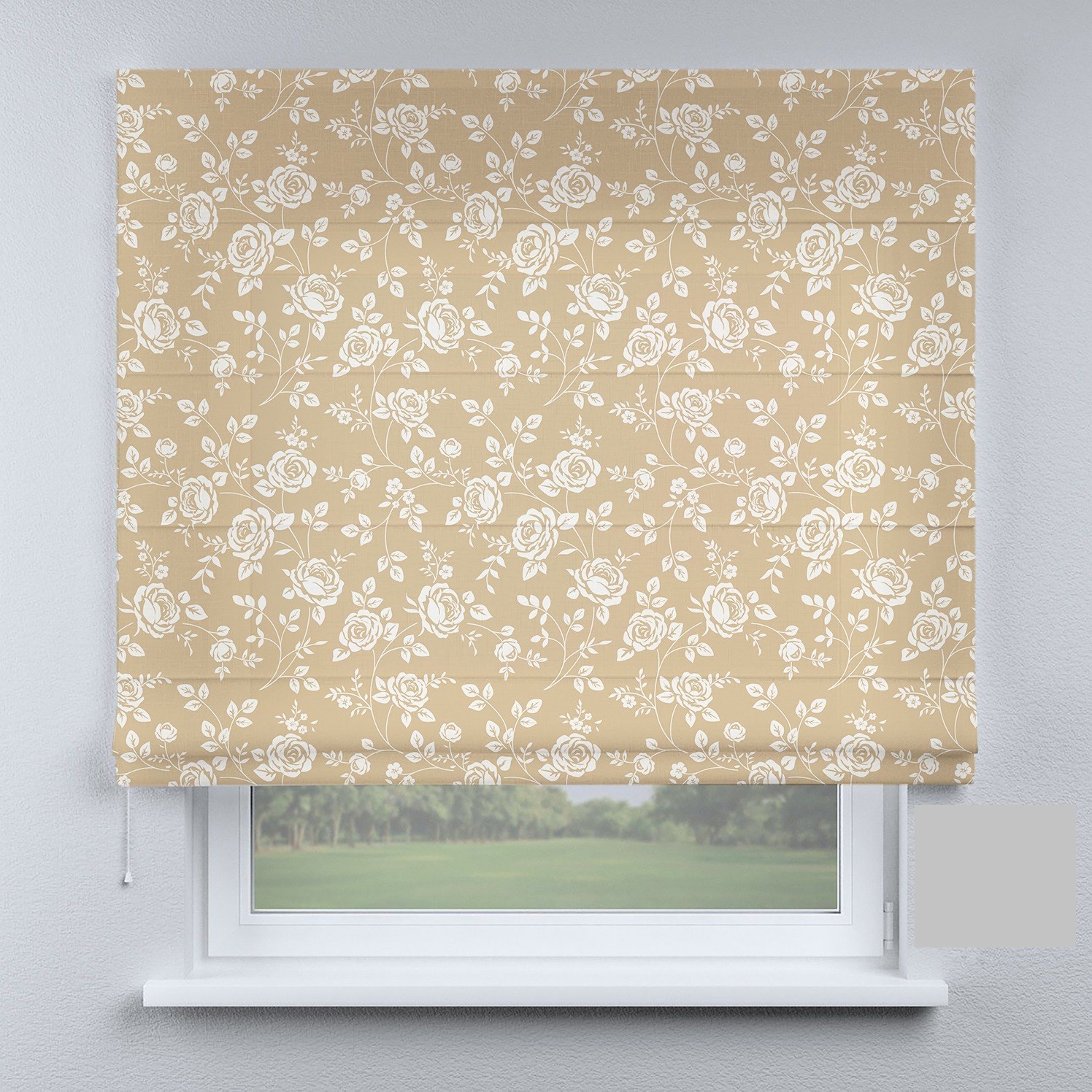 

Римские шторы DECOLIV цветы полевые на бежевом фоне 240*170 см