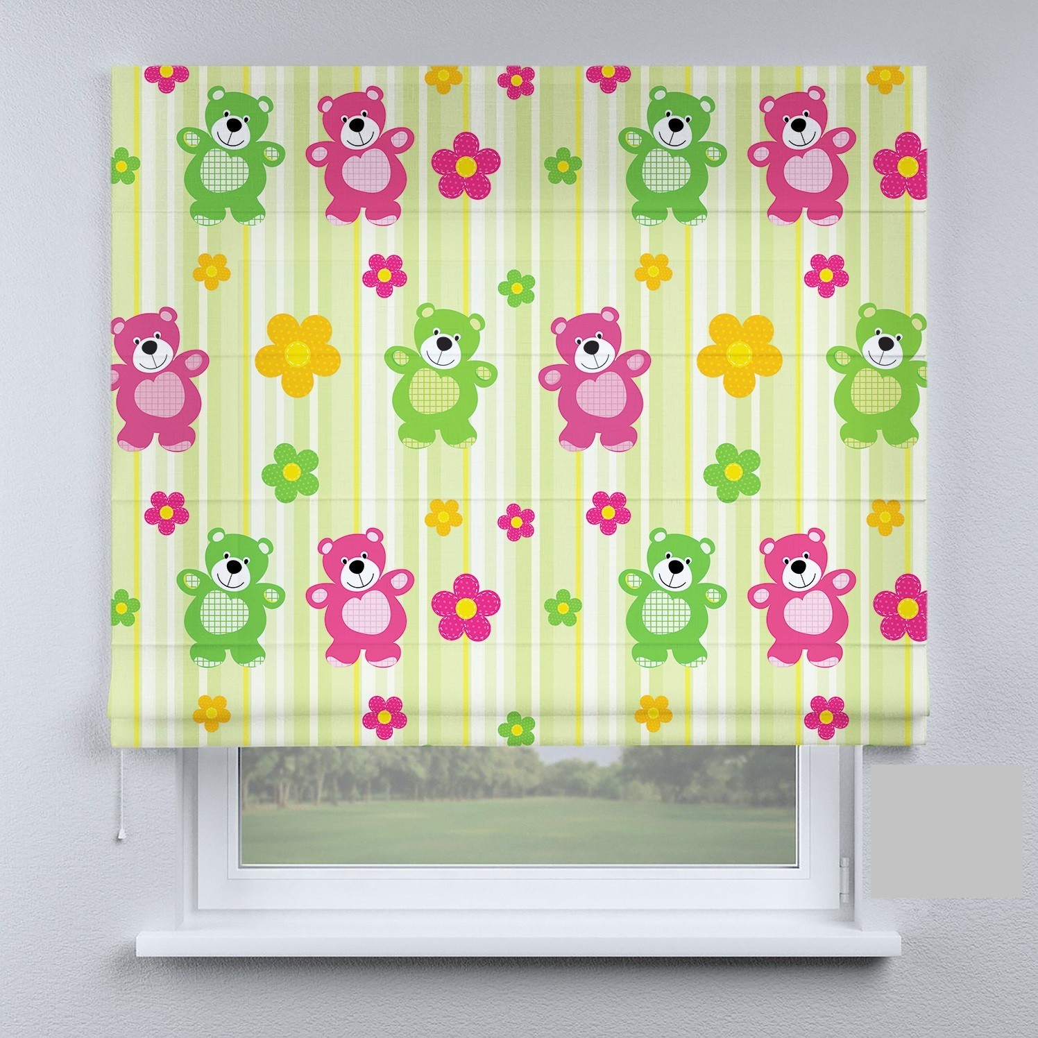 

Римские шторы DECOLIV разноцветные мишки 210*170 см