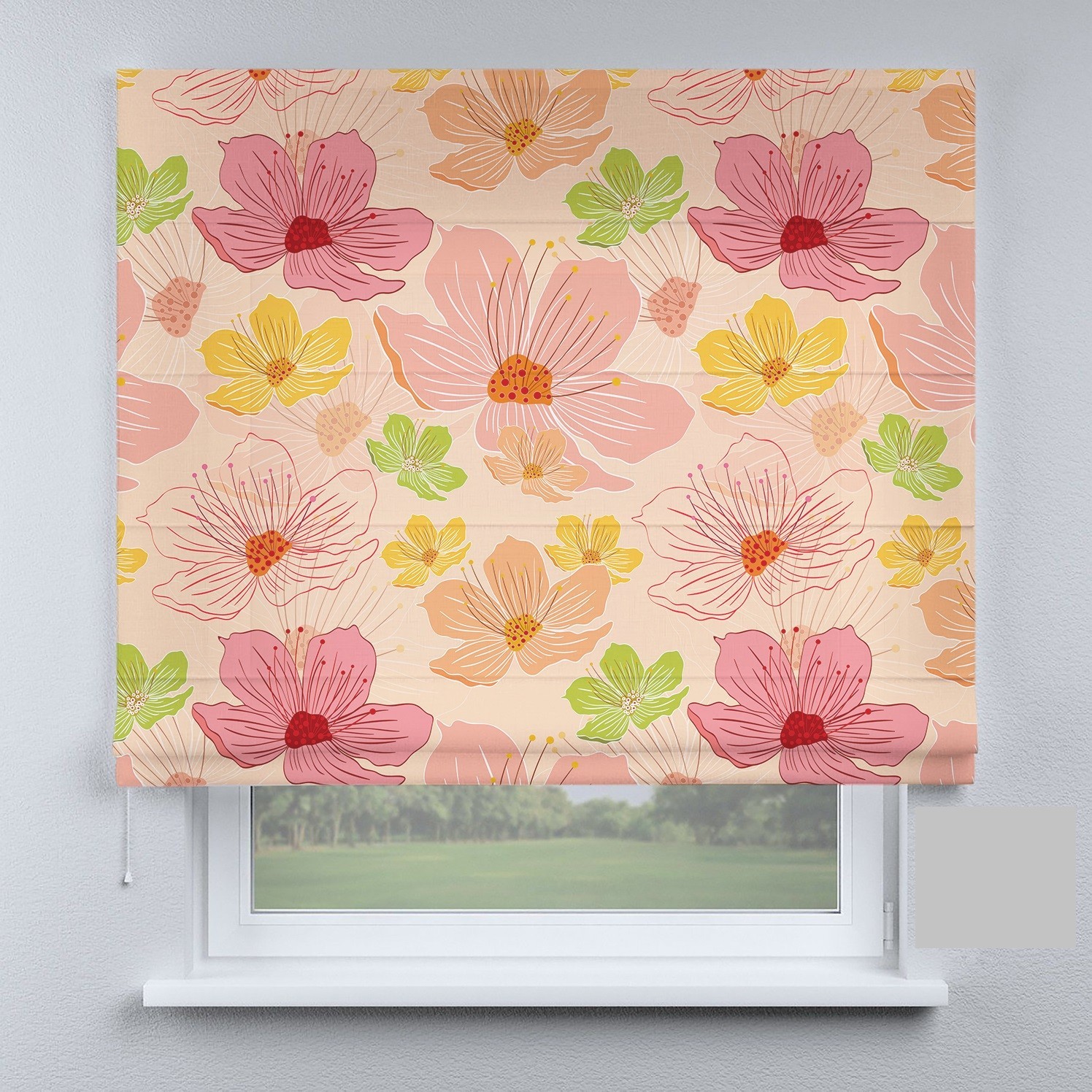 

Римские шторы DECOLIV прованс с цветками большими 260*170 см