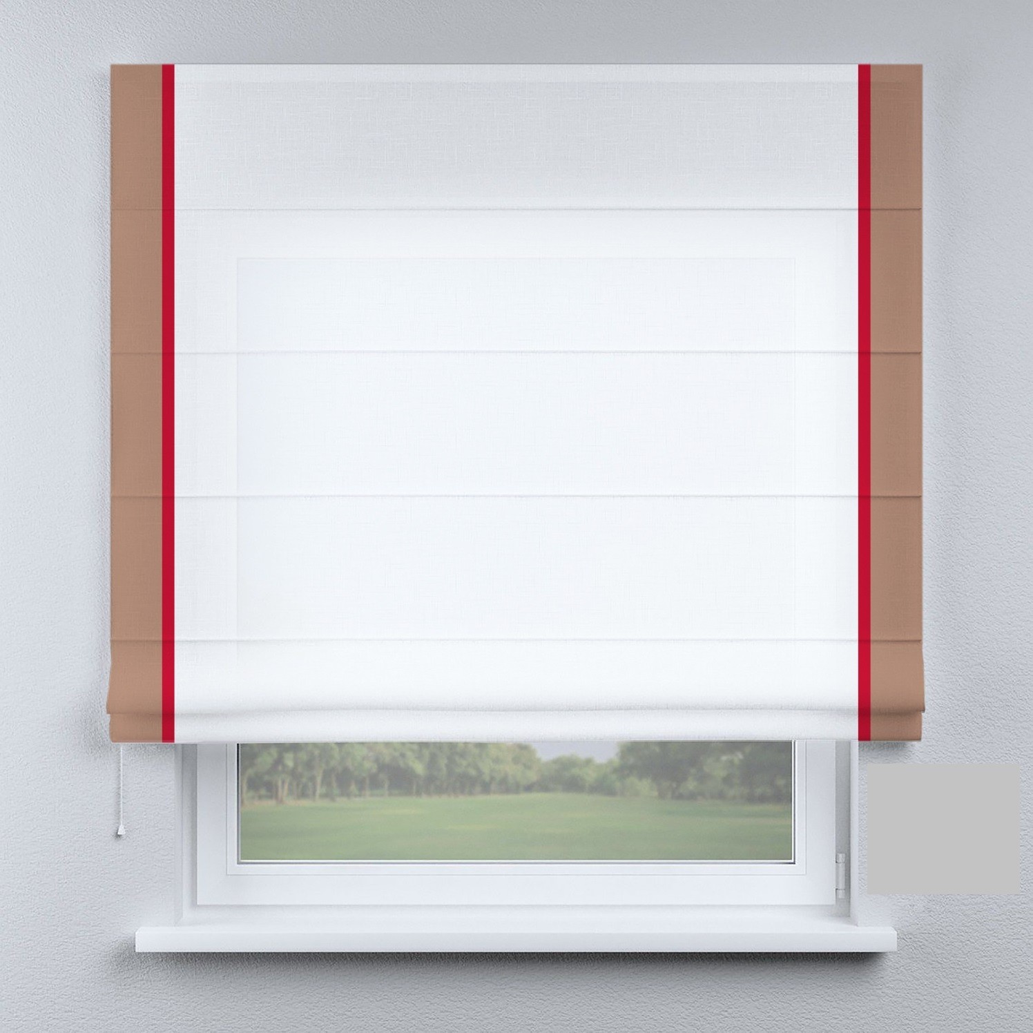 

Римские шторы DECOLIV белые с полосками 280*170 см