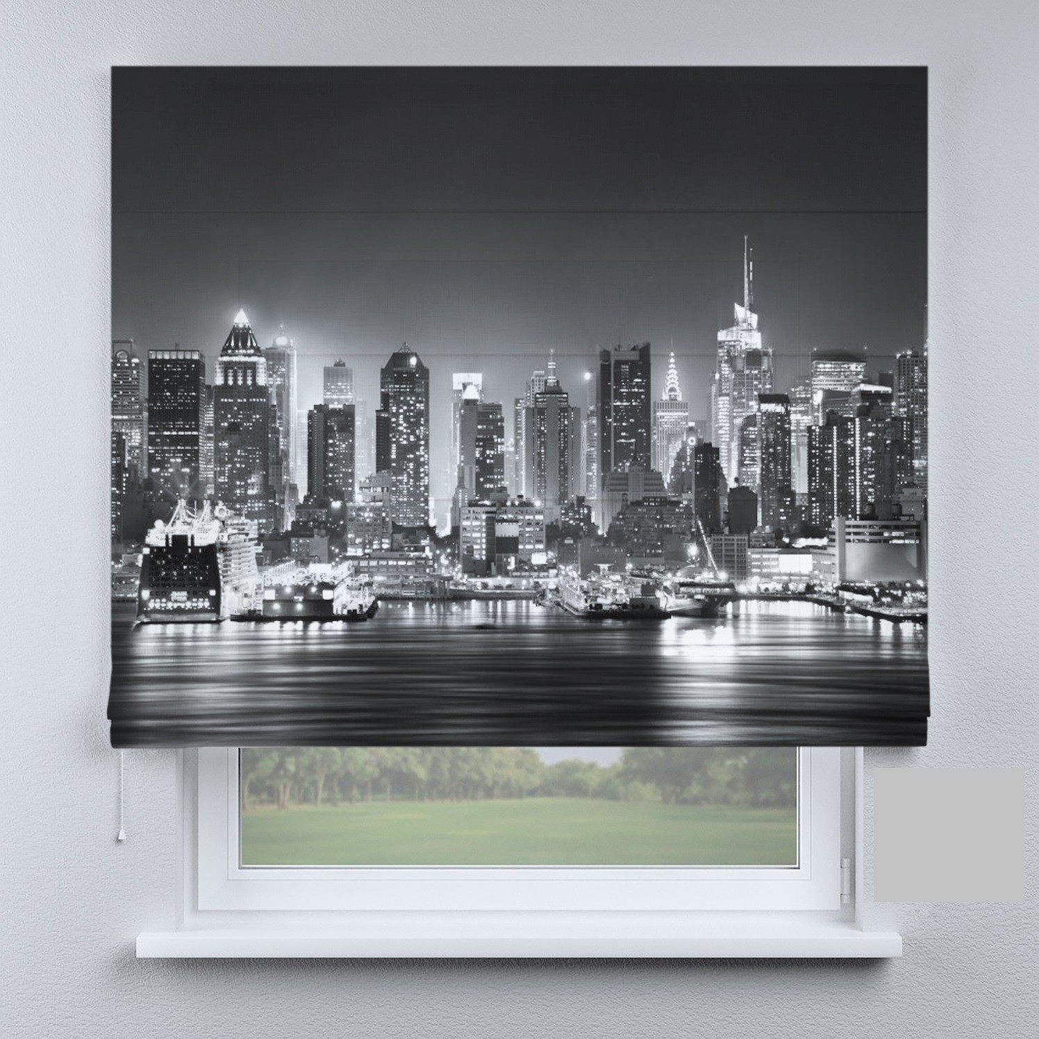 

Римские шторы DECOLIV набережная черно-белая 290*170 см