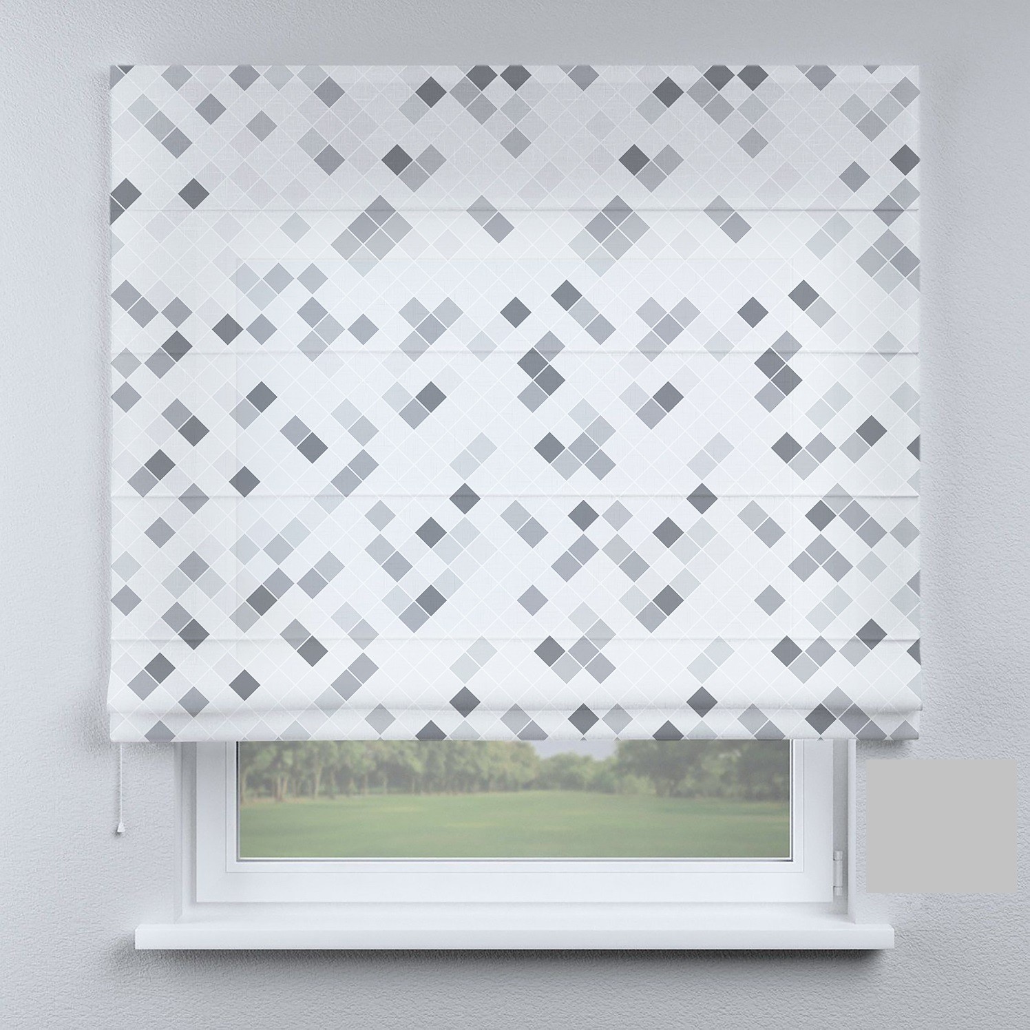 

Римские шторы DECOLIV фигурки серые 250*170 см