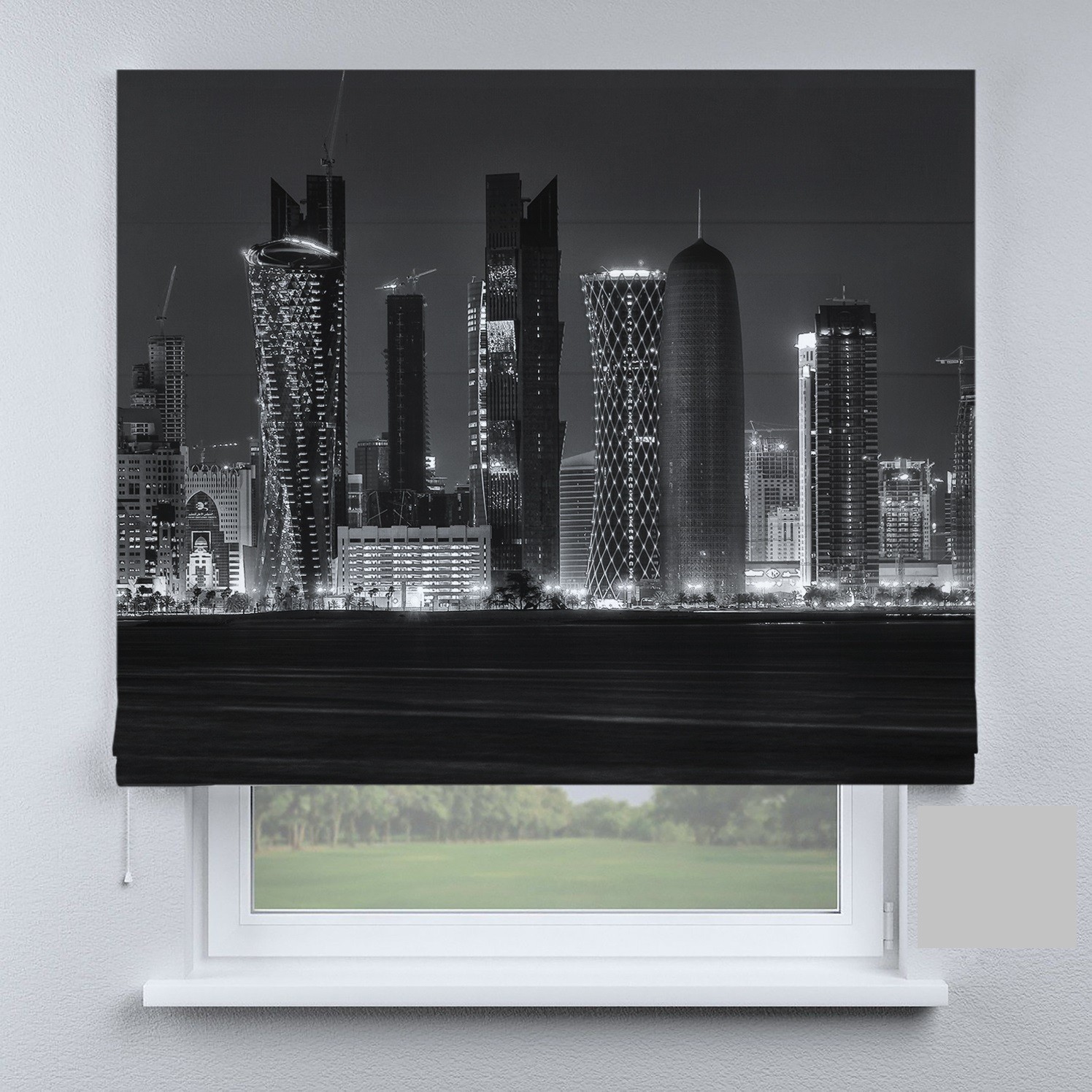 

Римские шторы DECOLIV город черно-белый 150*170 см