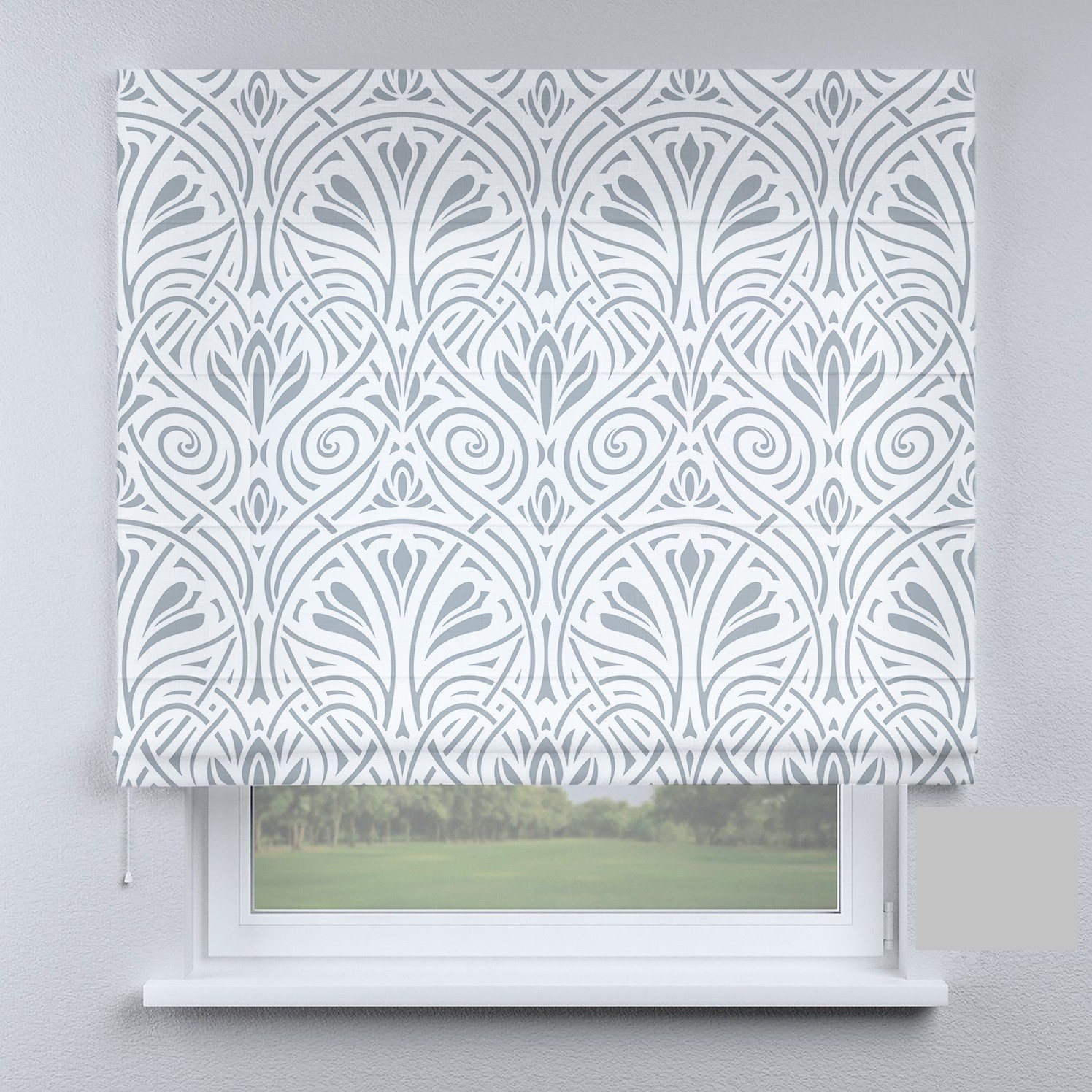 

Римские шторы DECOLIV трапеции светло-серые 80*170 см