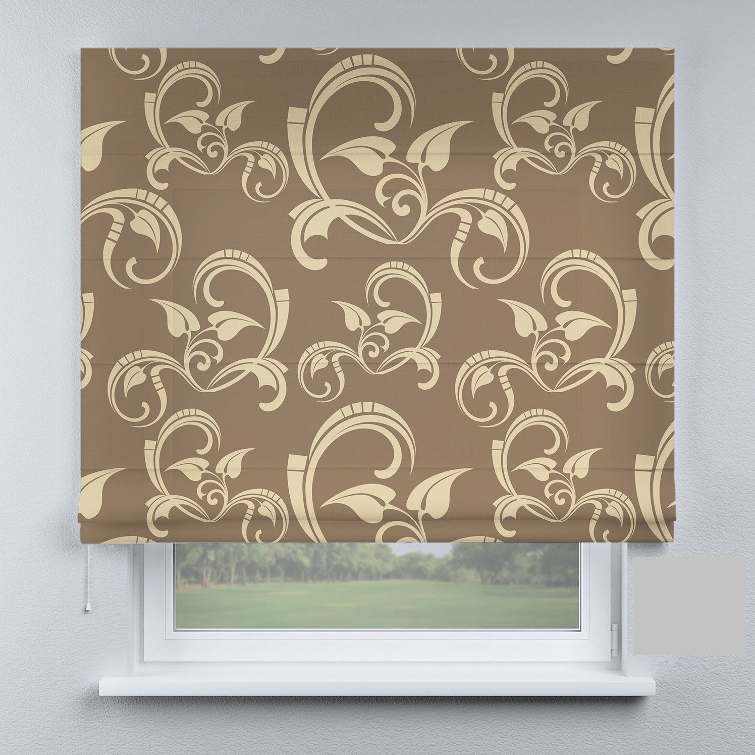 

Римские шторы DECOLIV рисунки коричневые 270*170 см