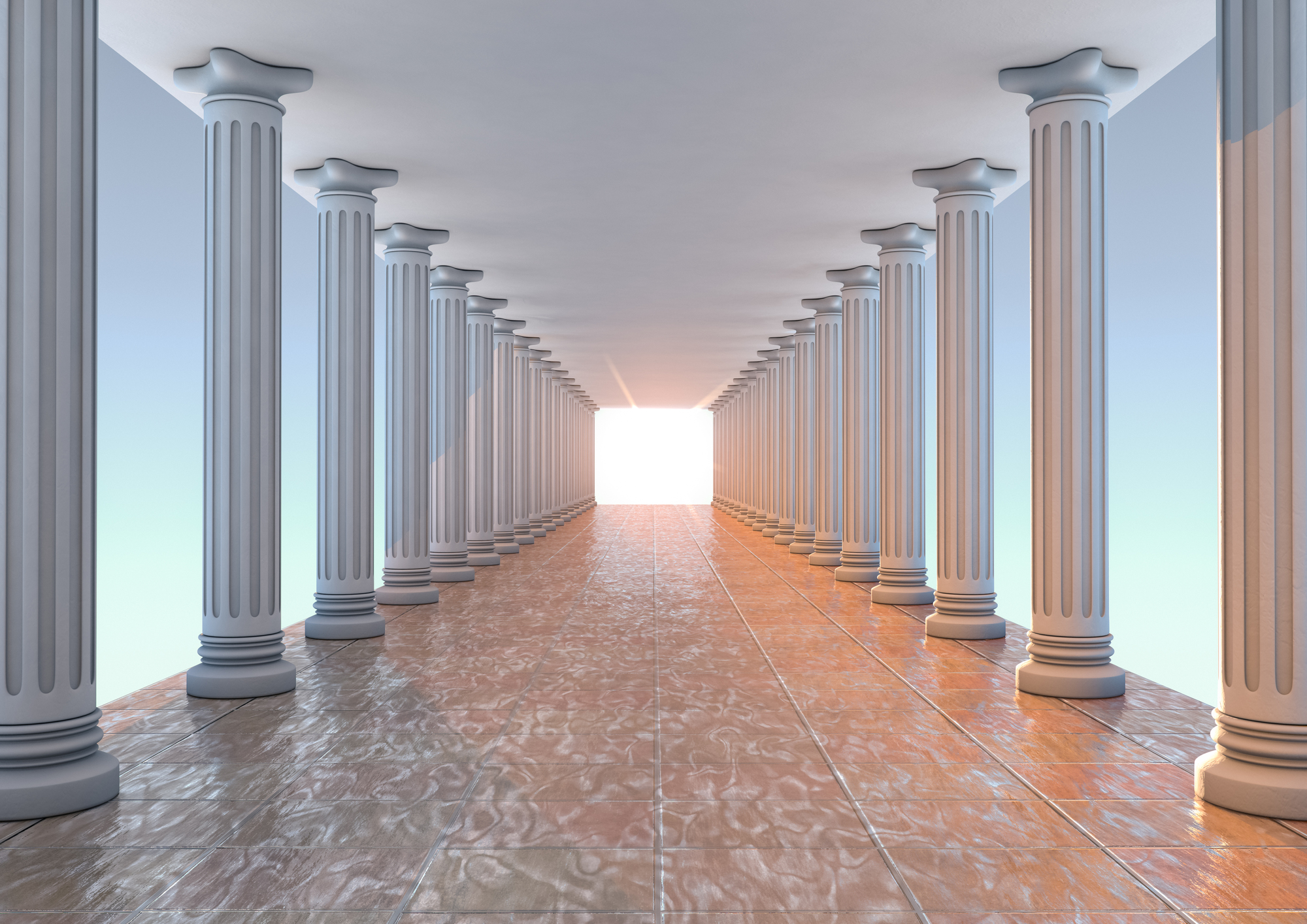 

Фотообои 3D 'Коридор с колоннами' (4574) , Холст