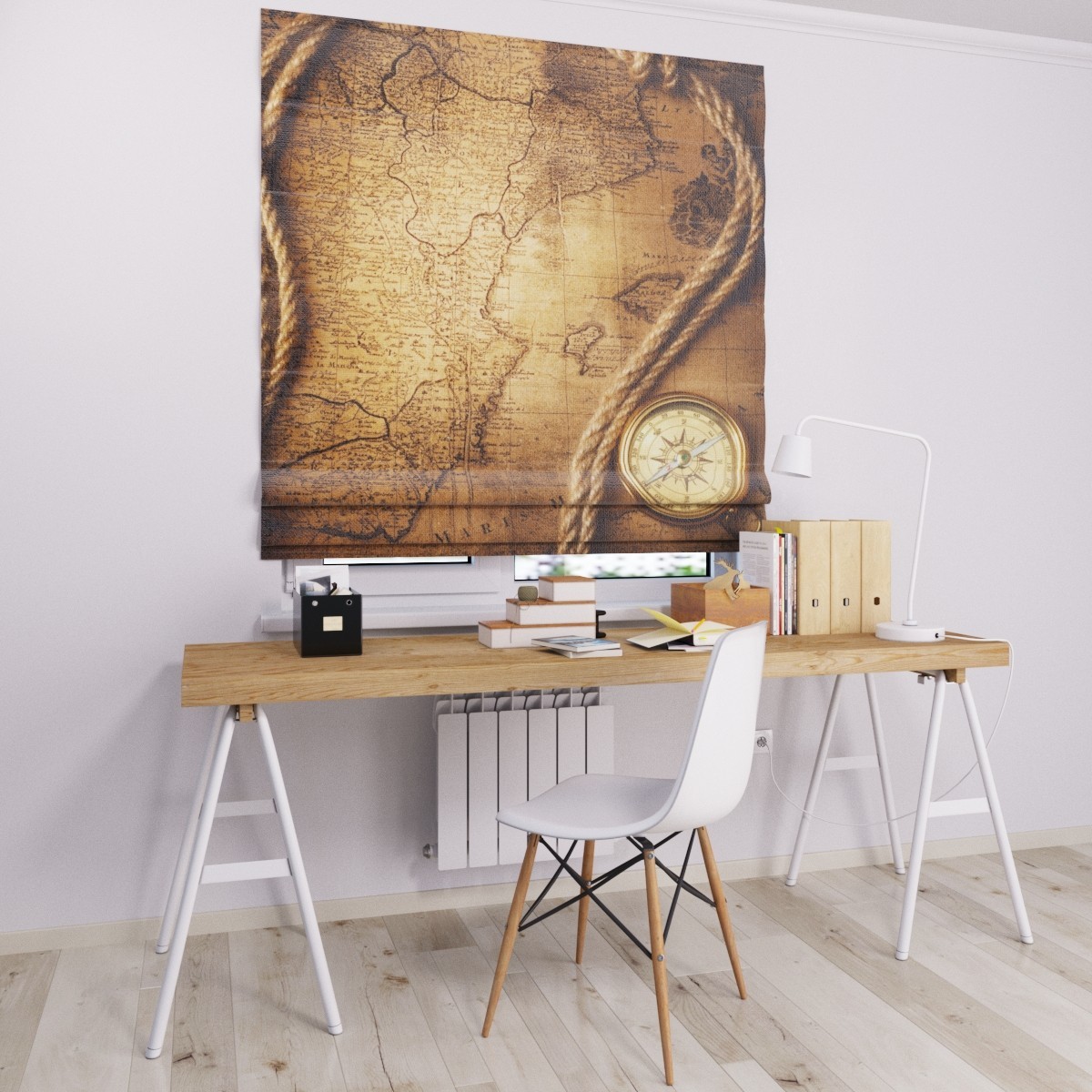 

Римские шторы DECOLIV карта 110*170 см