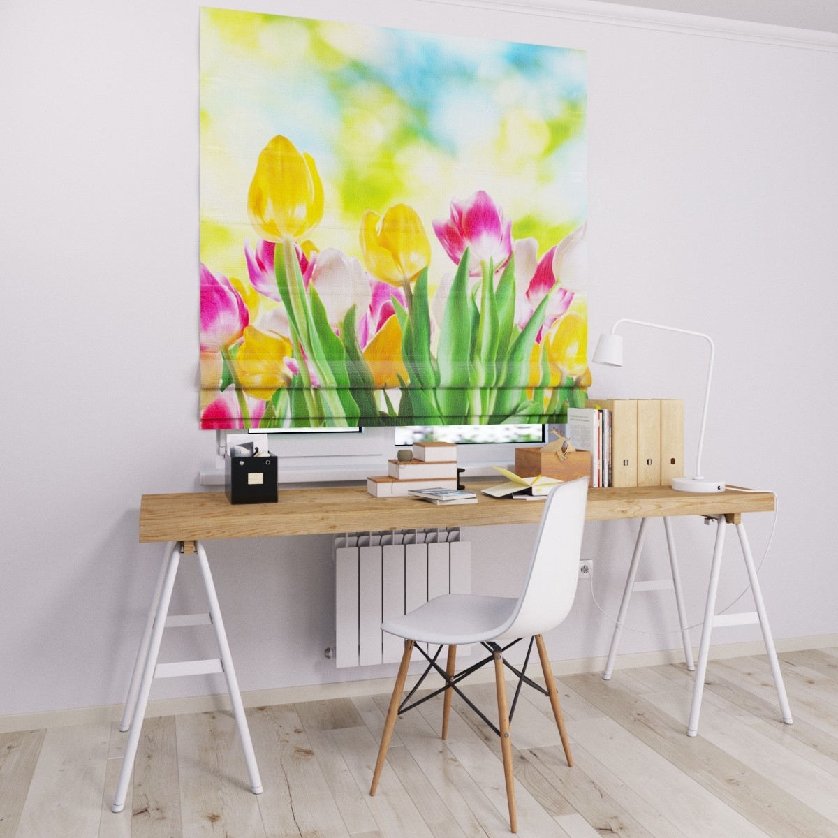 

Римские шторы DECOLIV тюльпаны 60*170 см