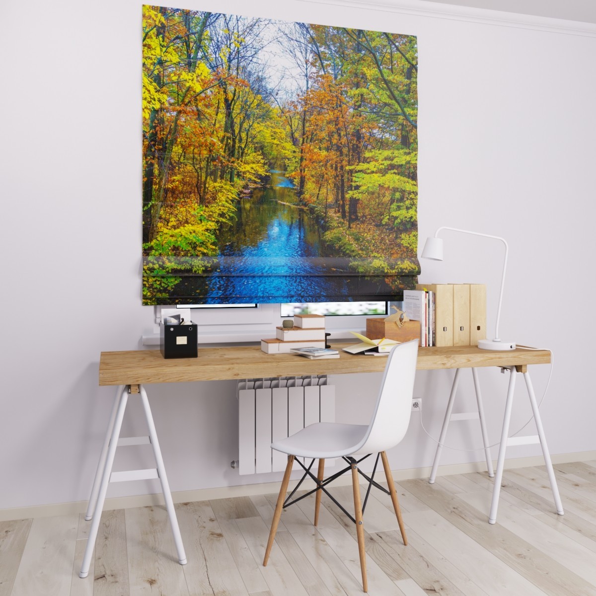 

Римские шторы DECOLIV река осенью 50*170 см