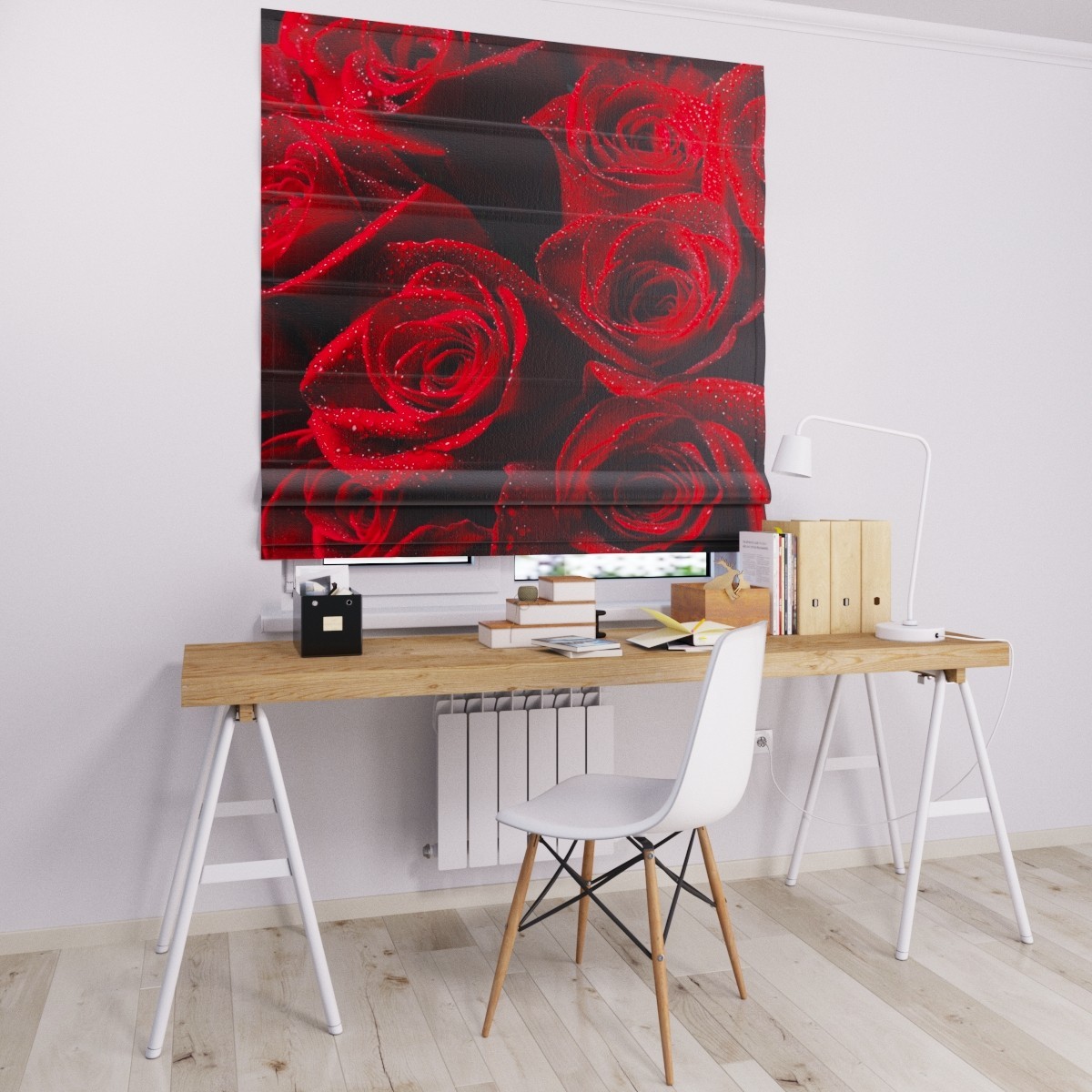

Римские шторы DECOLIV красные розы 50*170 см