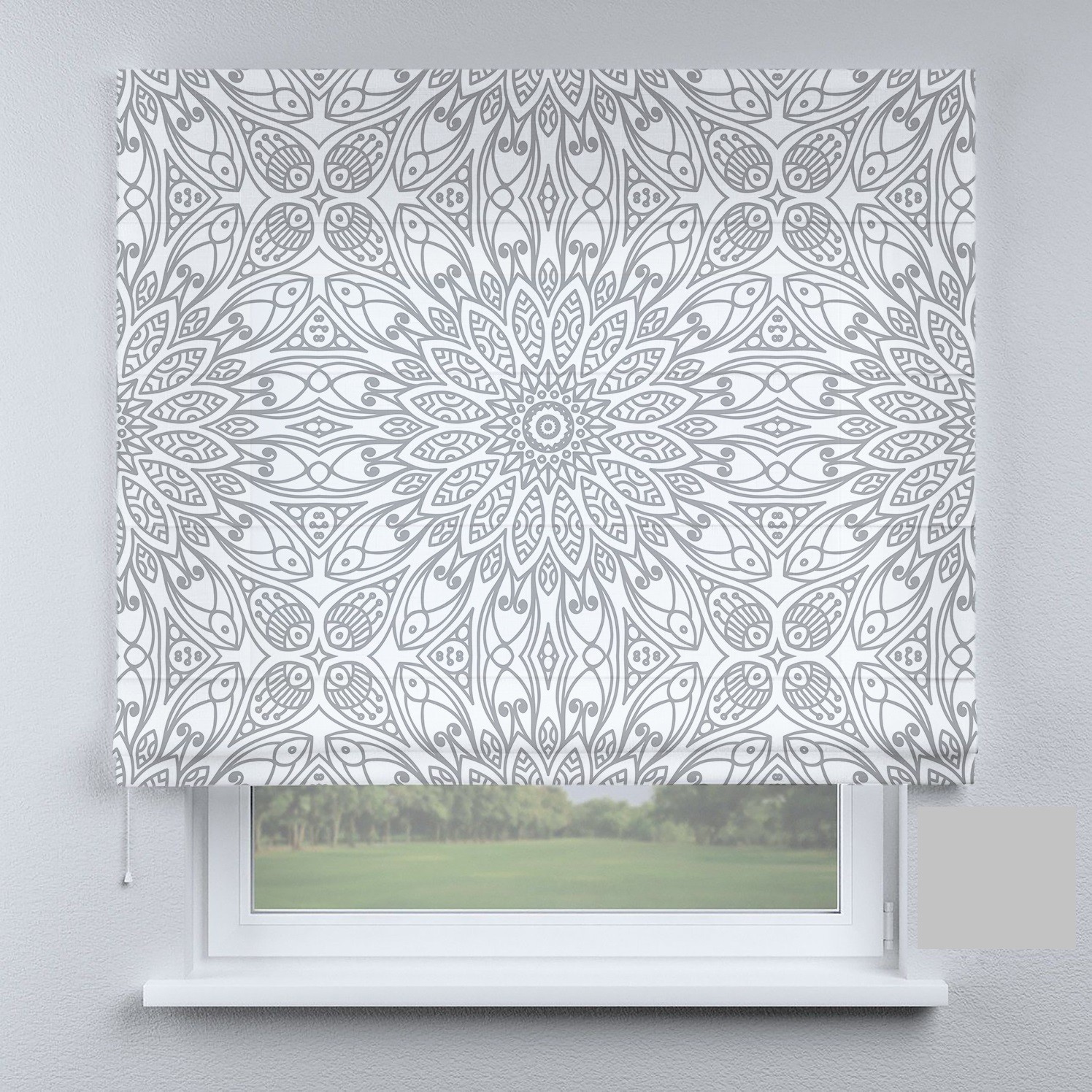 

Римские шторы DECOLIV солнечные узоры серые 290*170 см