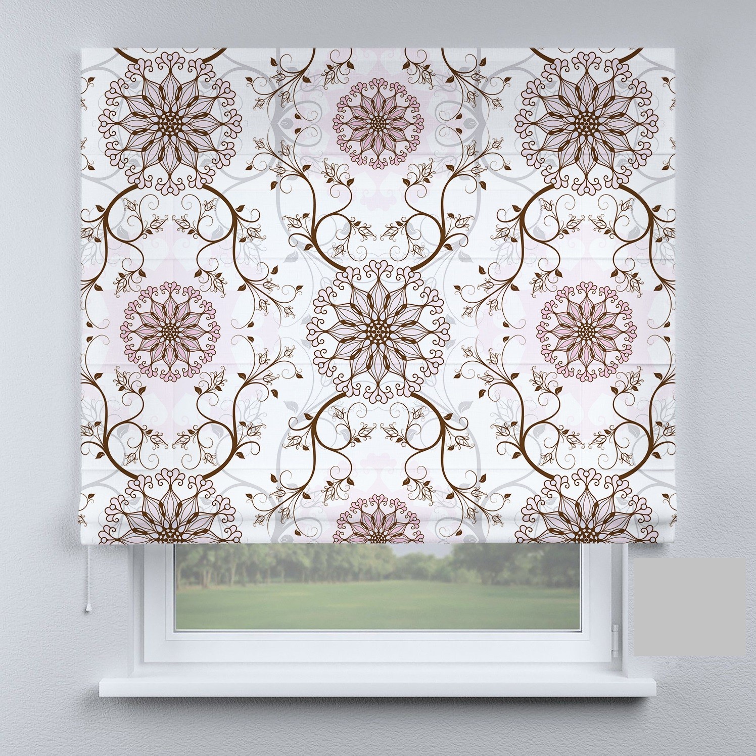 

Римские шторы DECOLIV узоры с цветками 230*170 см